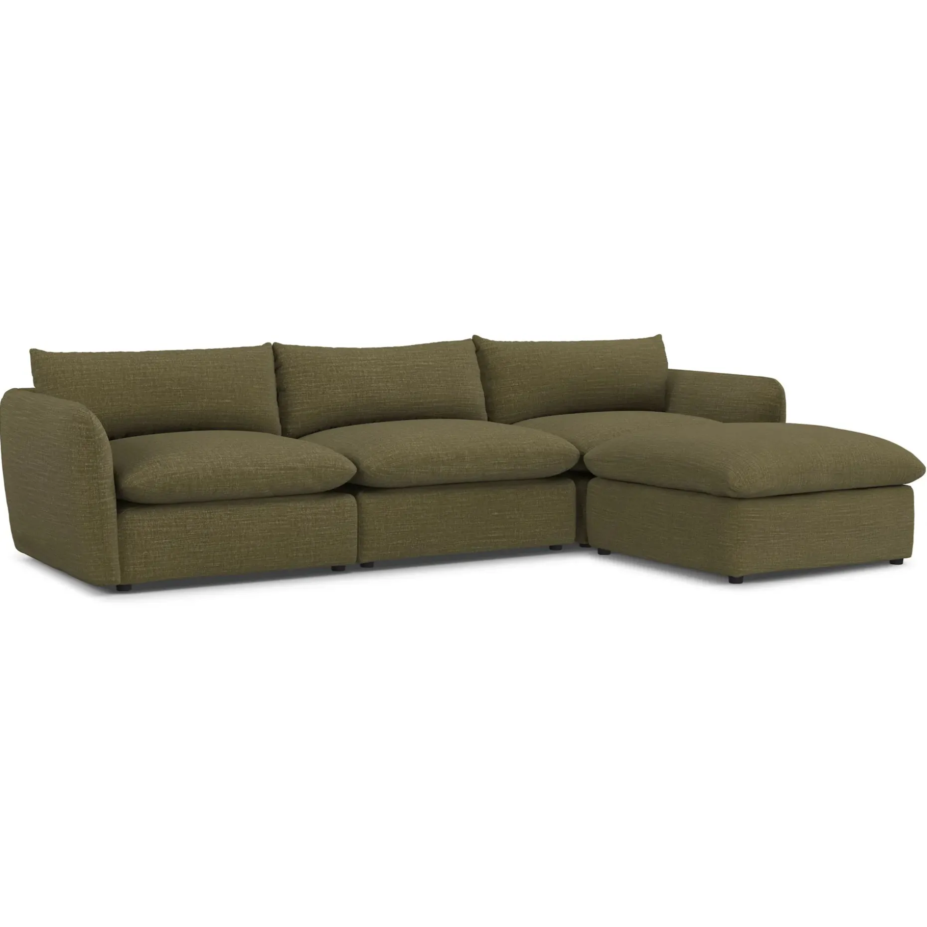 Leigh 131.5" Modular Sectional - Napa Moss