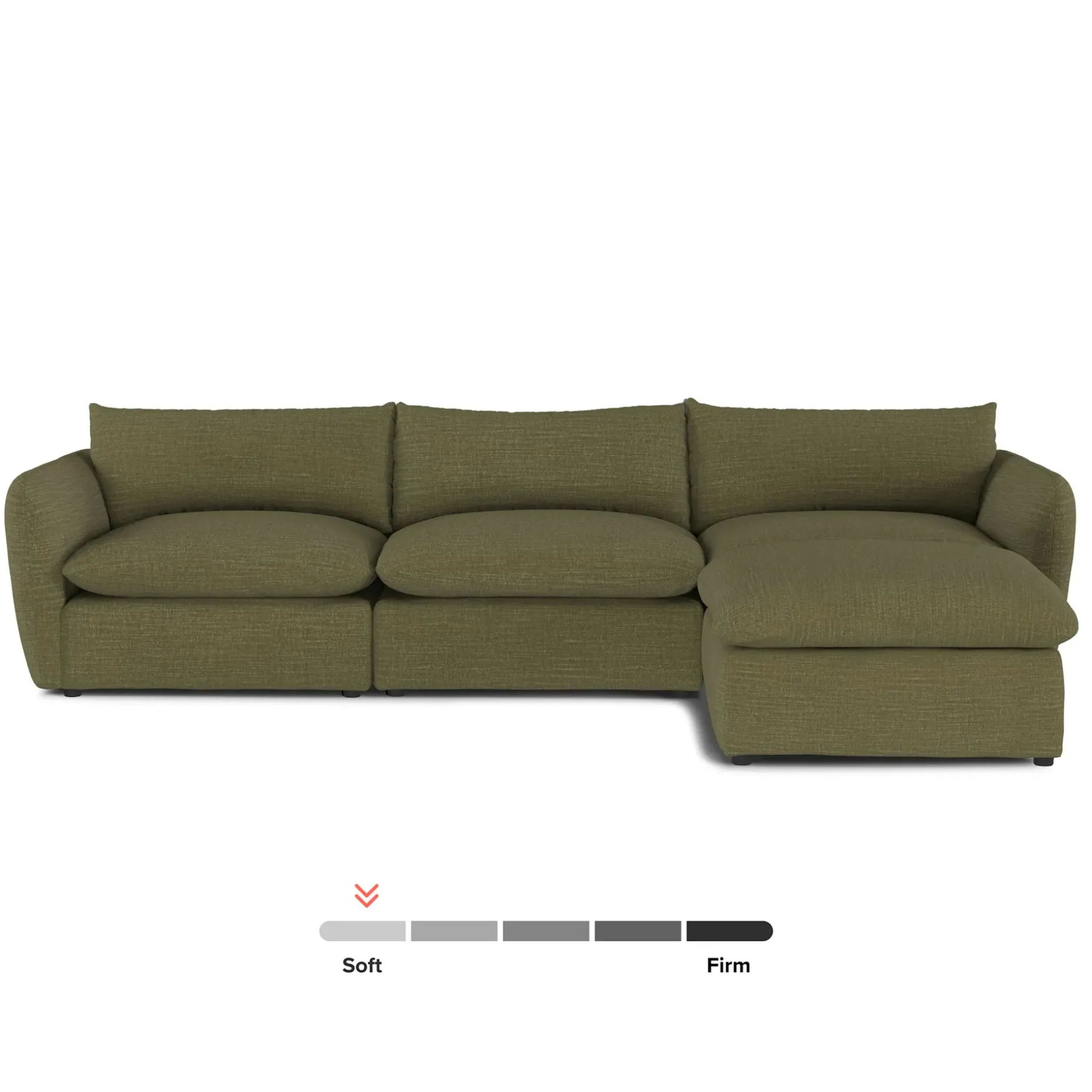 Leigh 131.5" Modular Sectional - Napa Moss