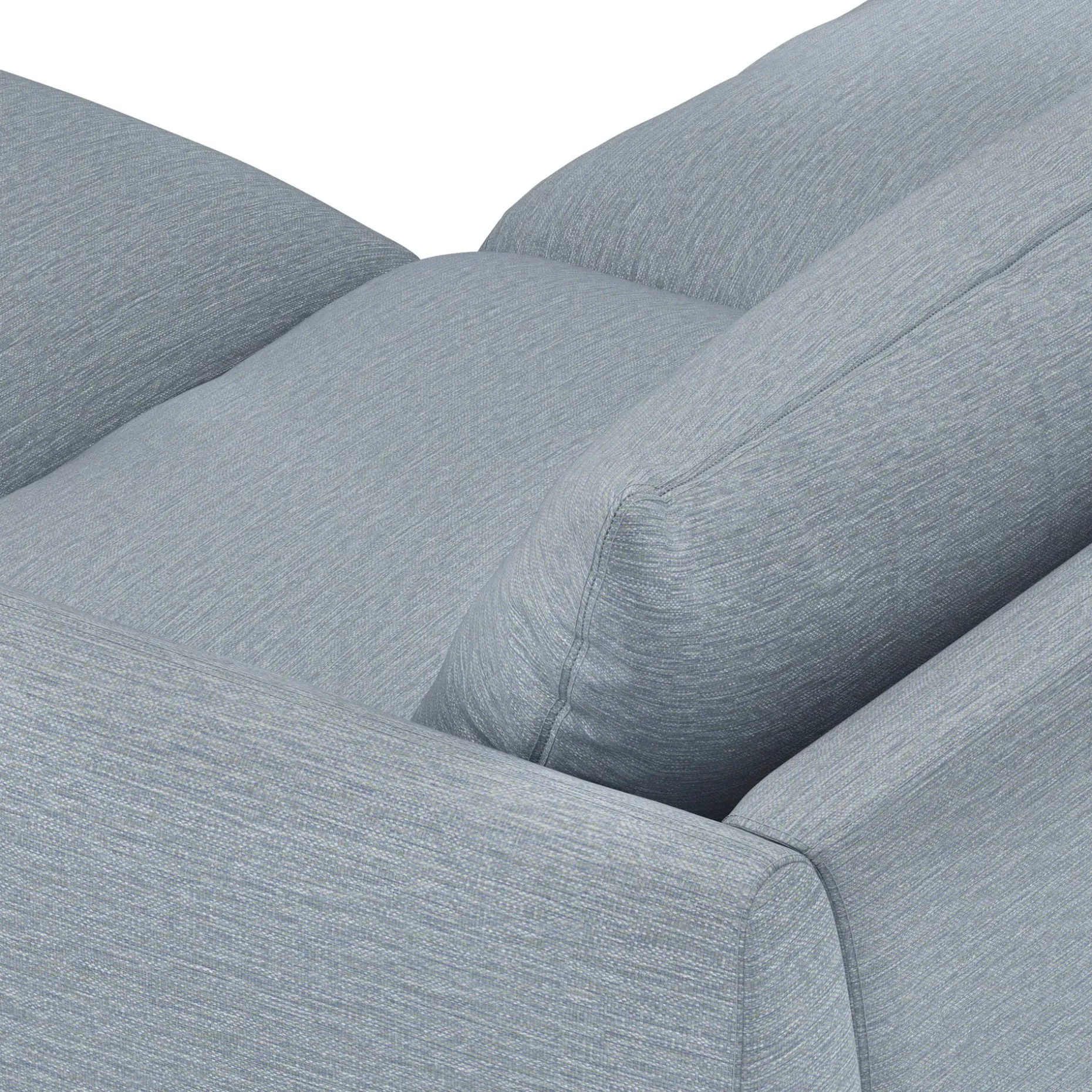 Leigh 92" Modular Sectional - Silver Light Blue