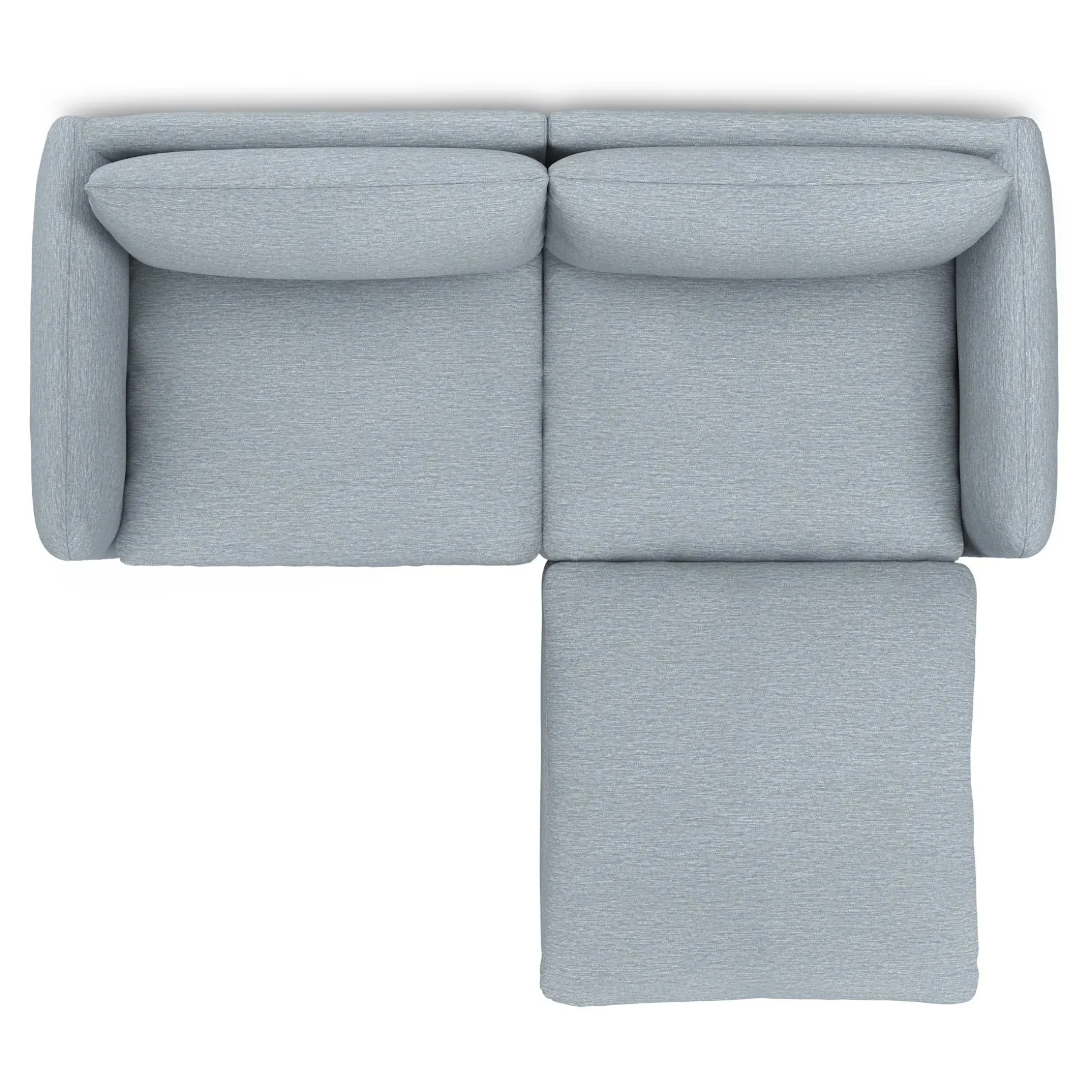 Leigh 92" Modular Sectional - Silver Light Blue