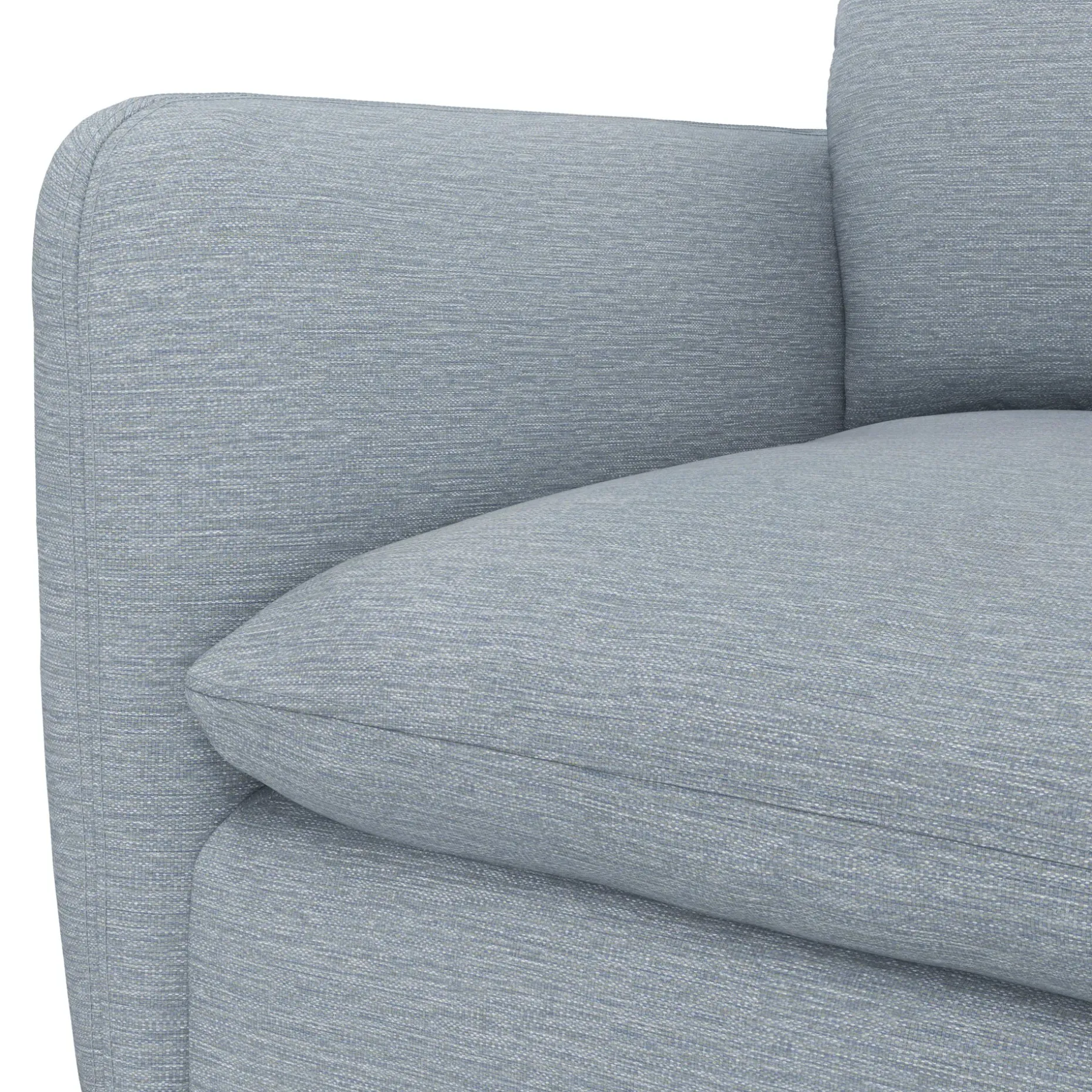 Leigh 92" Modular Sectional - Silver Light Blue
