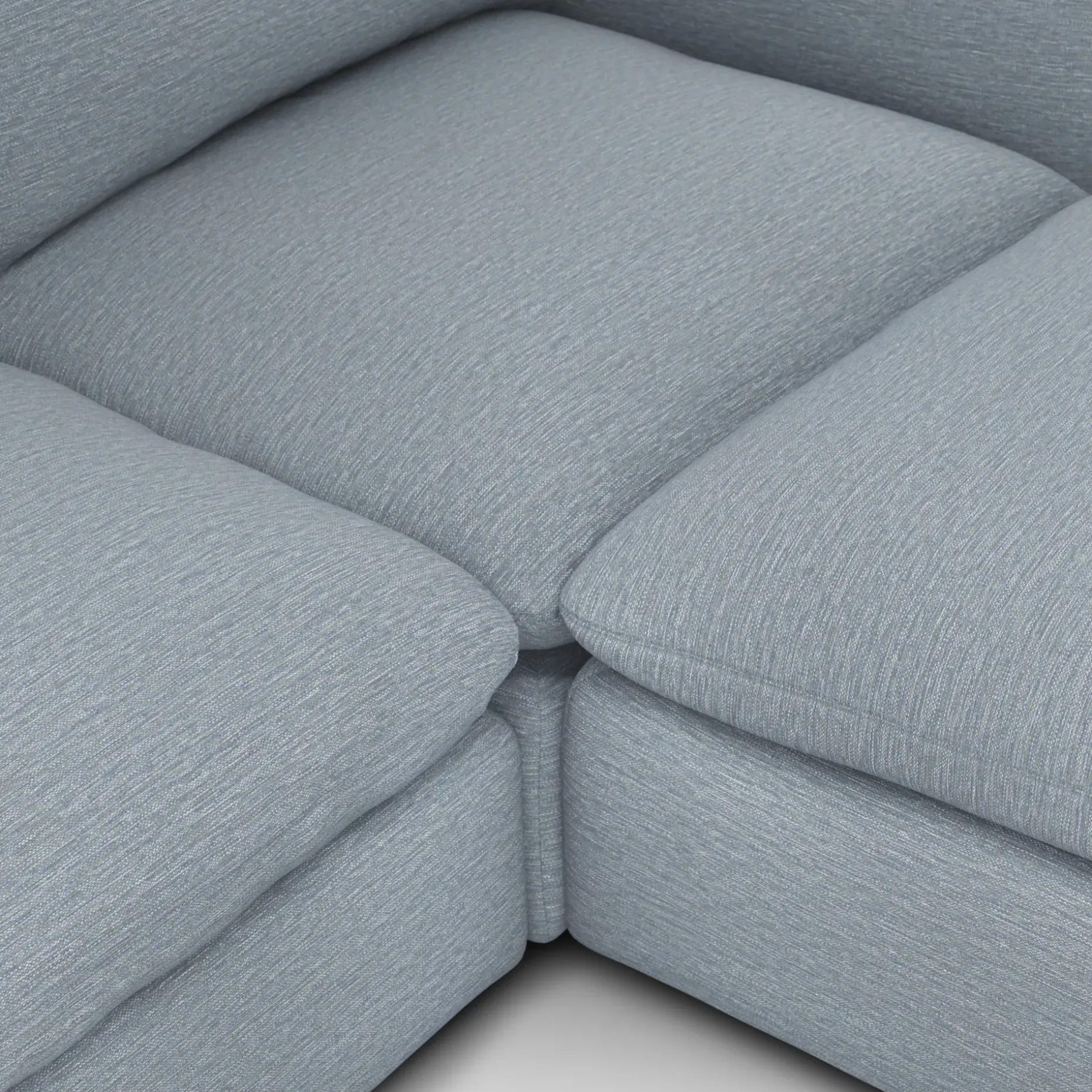 Leigh 92" Modular Sectional - Silver Light Blue