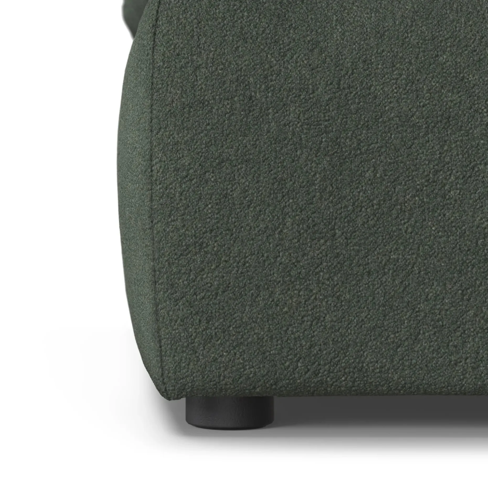 Leigh 41" Ottoman - Green Wool Bouclé
