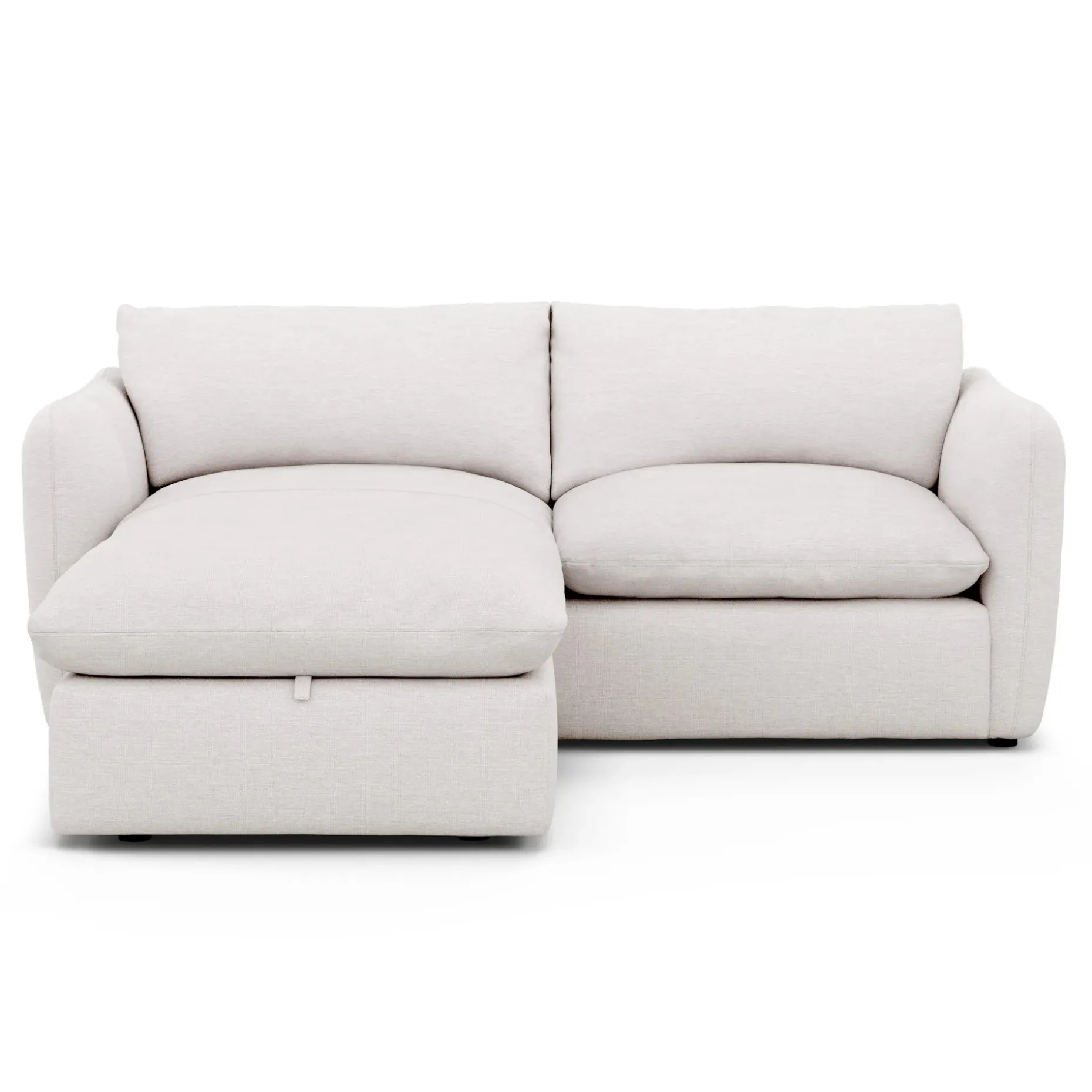 Leigh 86" Reversible Storage Sectional - Silver Ivory