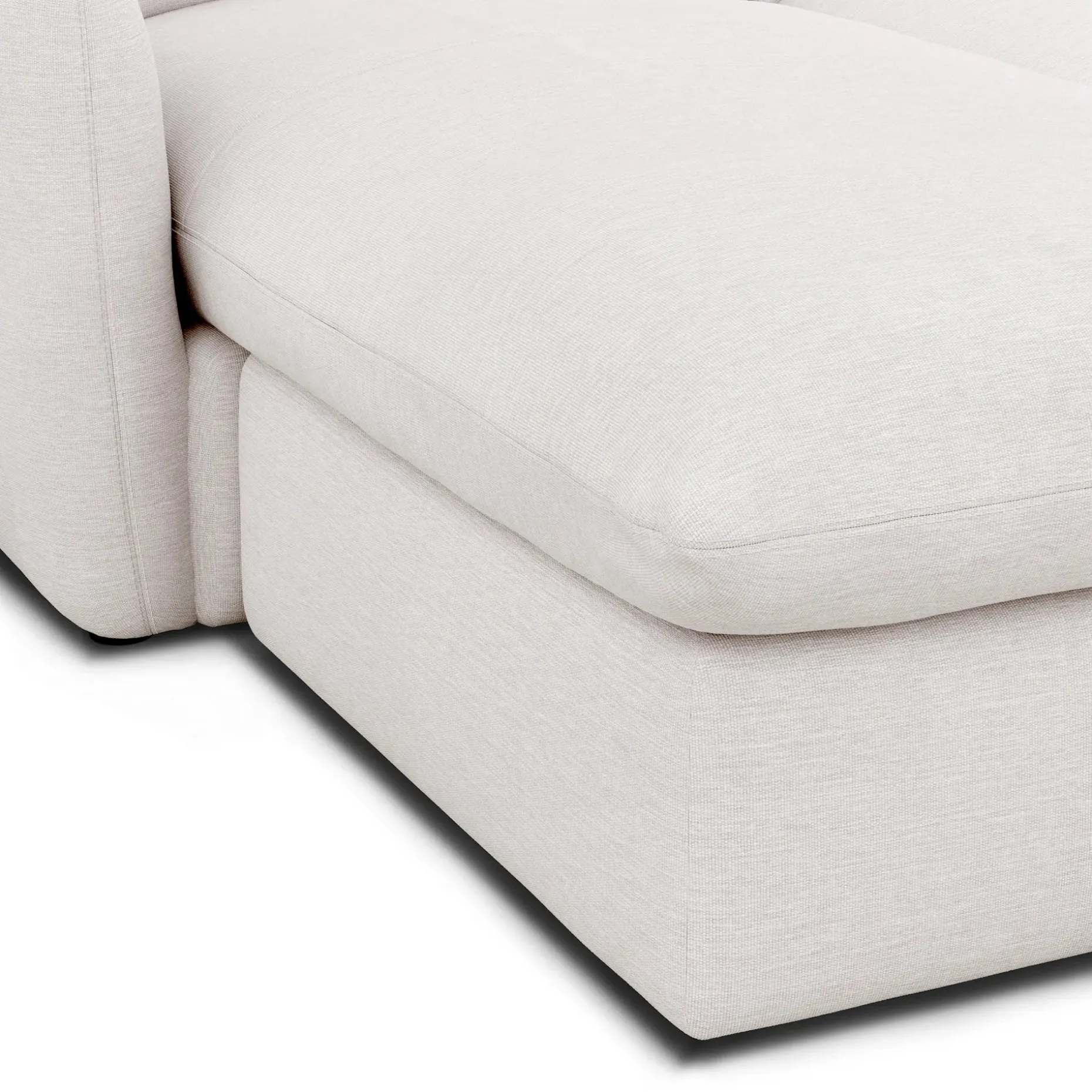 Leigh 86" Reversible Storage Sectional - Silver Ivory