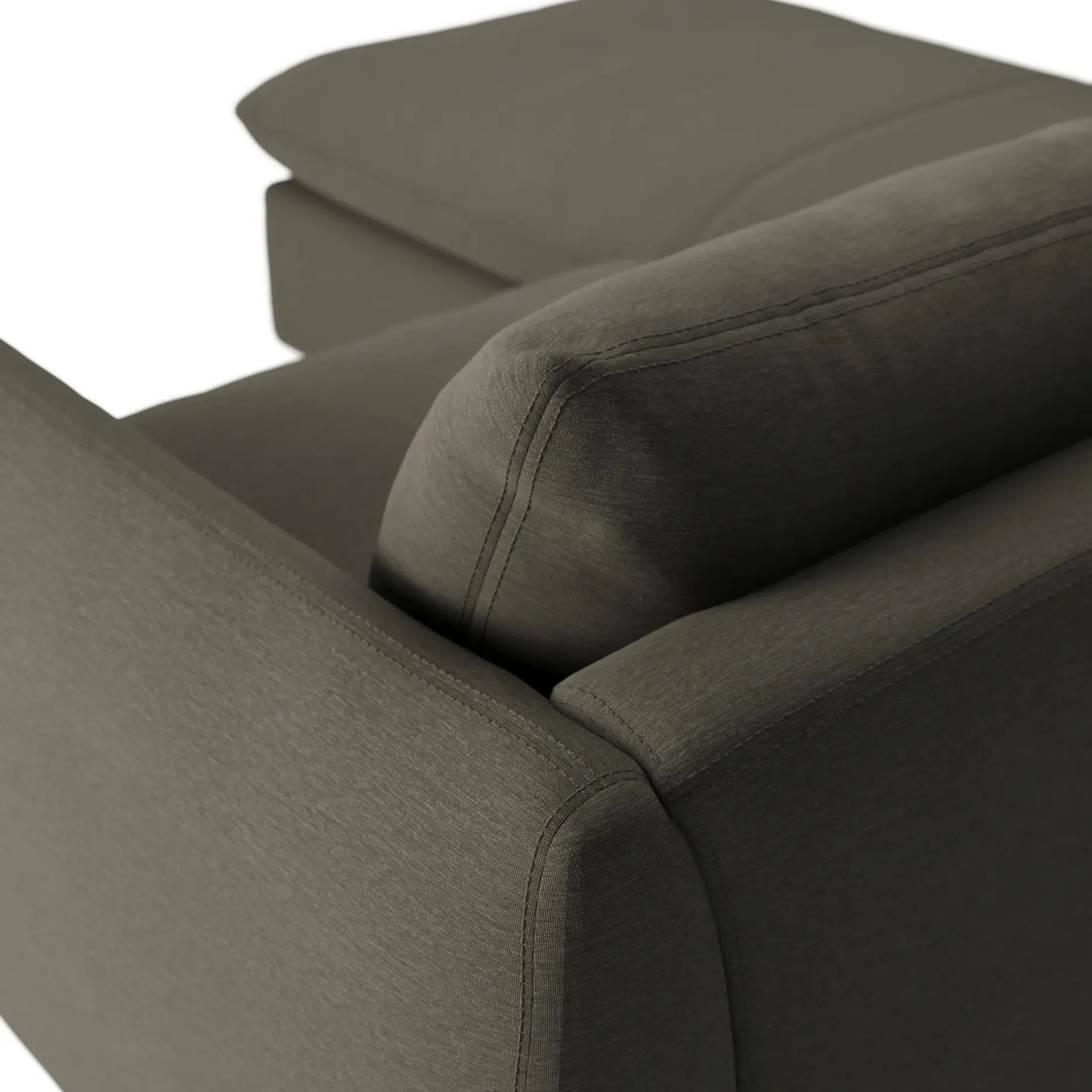 Leigh 86" Reversible Storage Sectional - Silver Moss