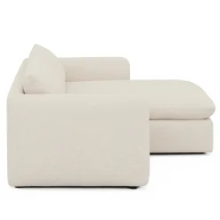Leigh 86" Reversible Storage Sectional - Ivory Wool Bouclé
