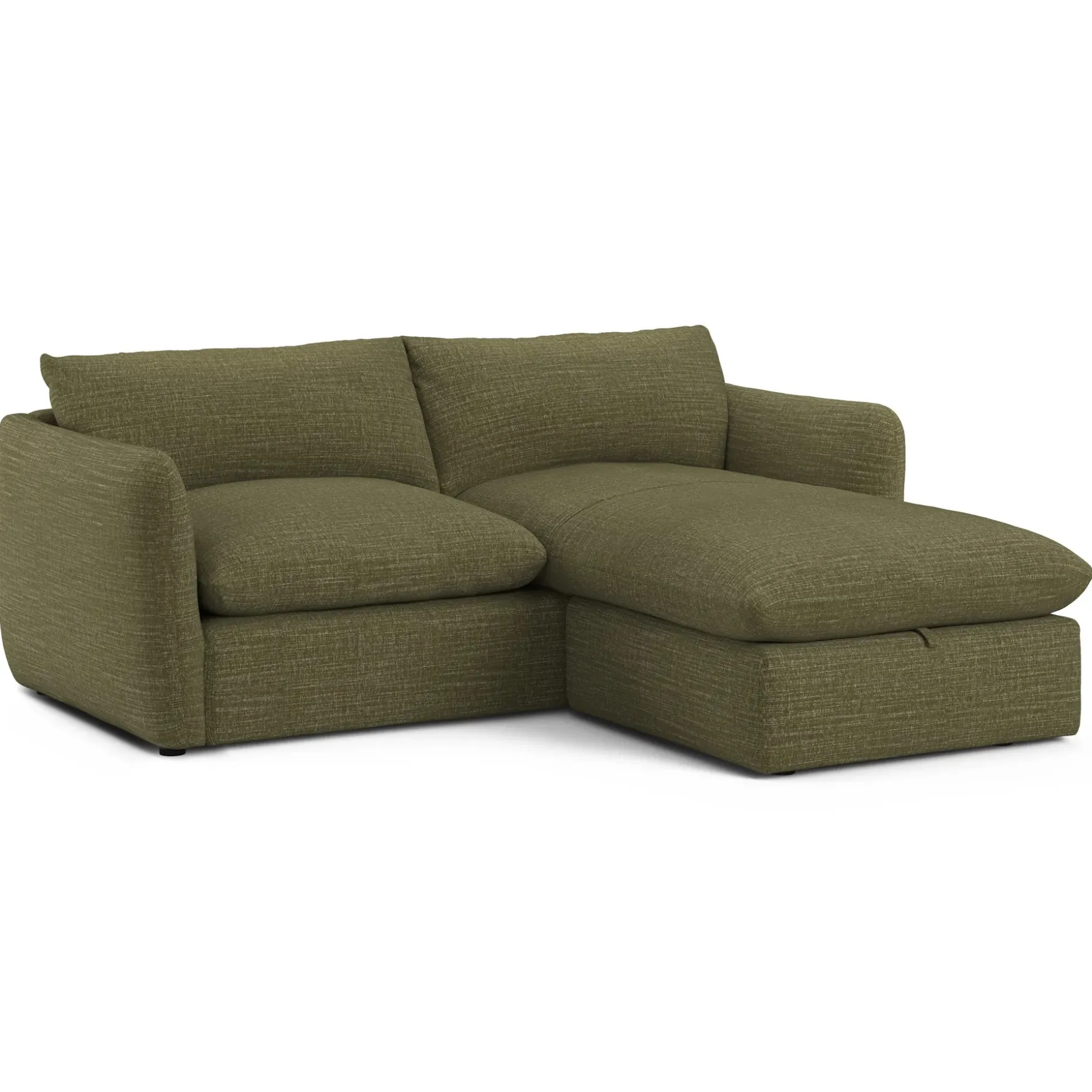 Leigh 86" Reversible Storage Sectional - Napa Moss
