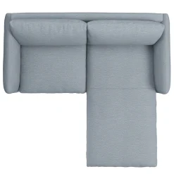 Leigh 86" Reversible Storage Sectional - Silver Light Blue