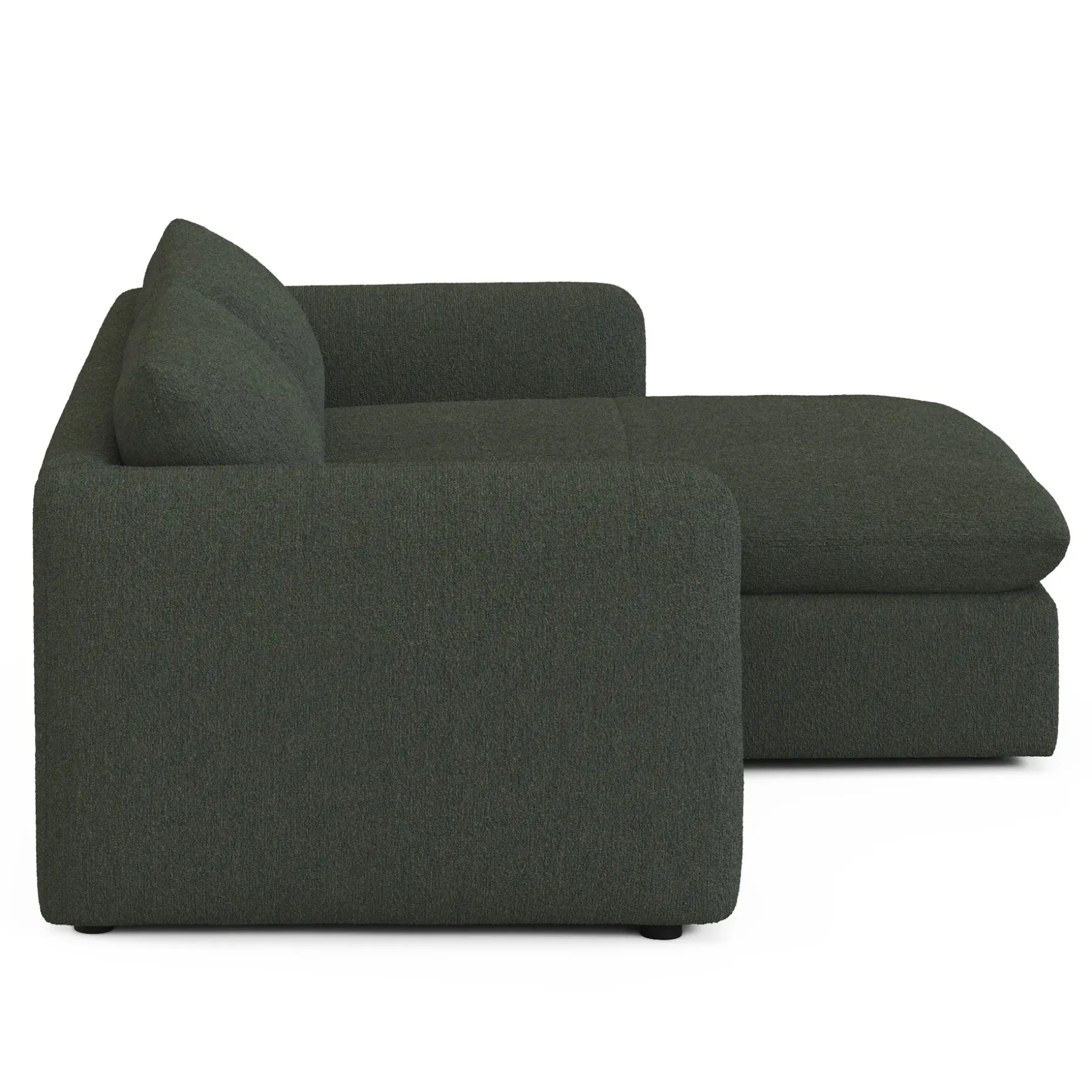 Leigh 86" Reversible Storage Sectional - Green Wool Bouclé
