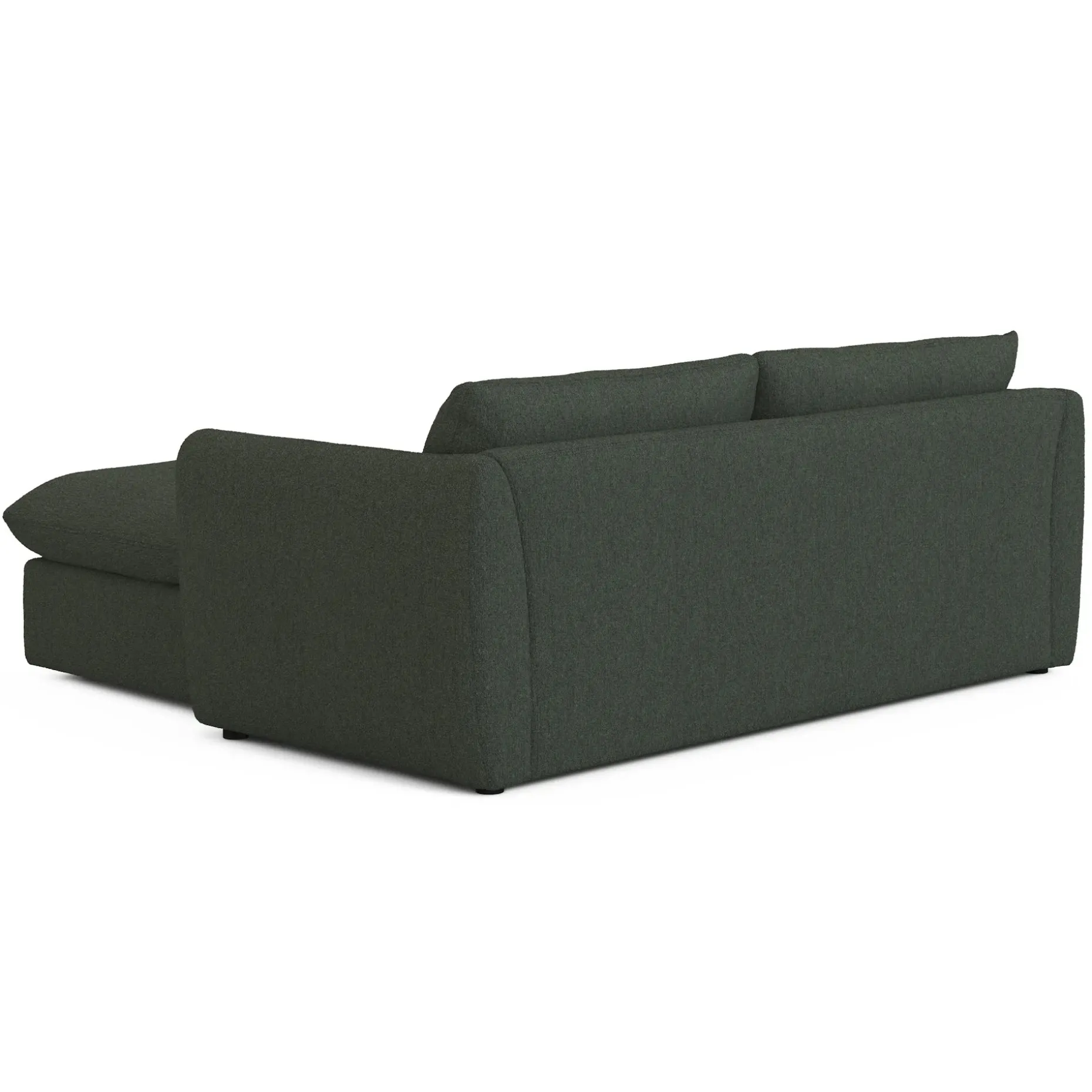 Leigh 86" Reversible Storage Sectional - Green Wool Bouclé