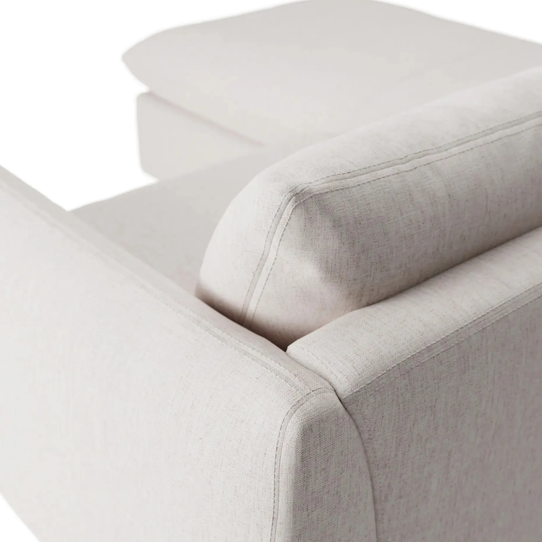 Leigh 86" Reversible Storage Sleeper Sectional - Napa White