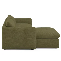 Leigh 86" Reversible Storage Sleeper Sectional - Napa Moss