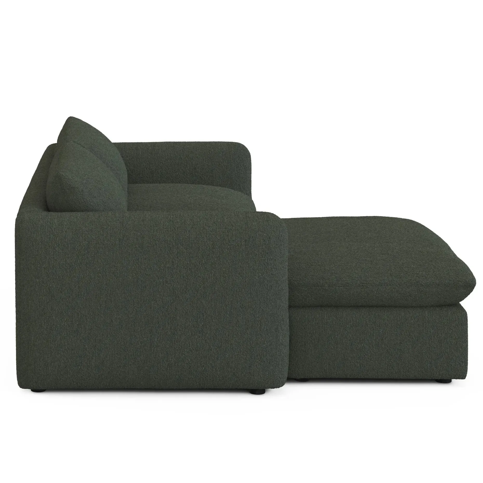 Leigh 86" Reversible Storage Sleeper Sectional - Green Wool Bouclé