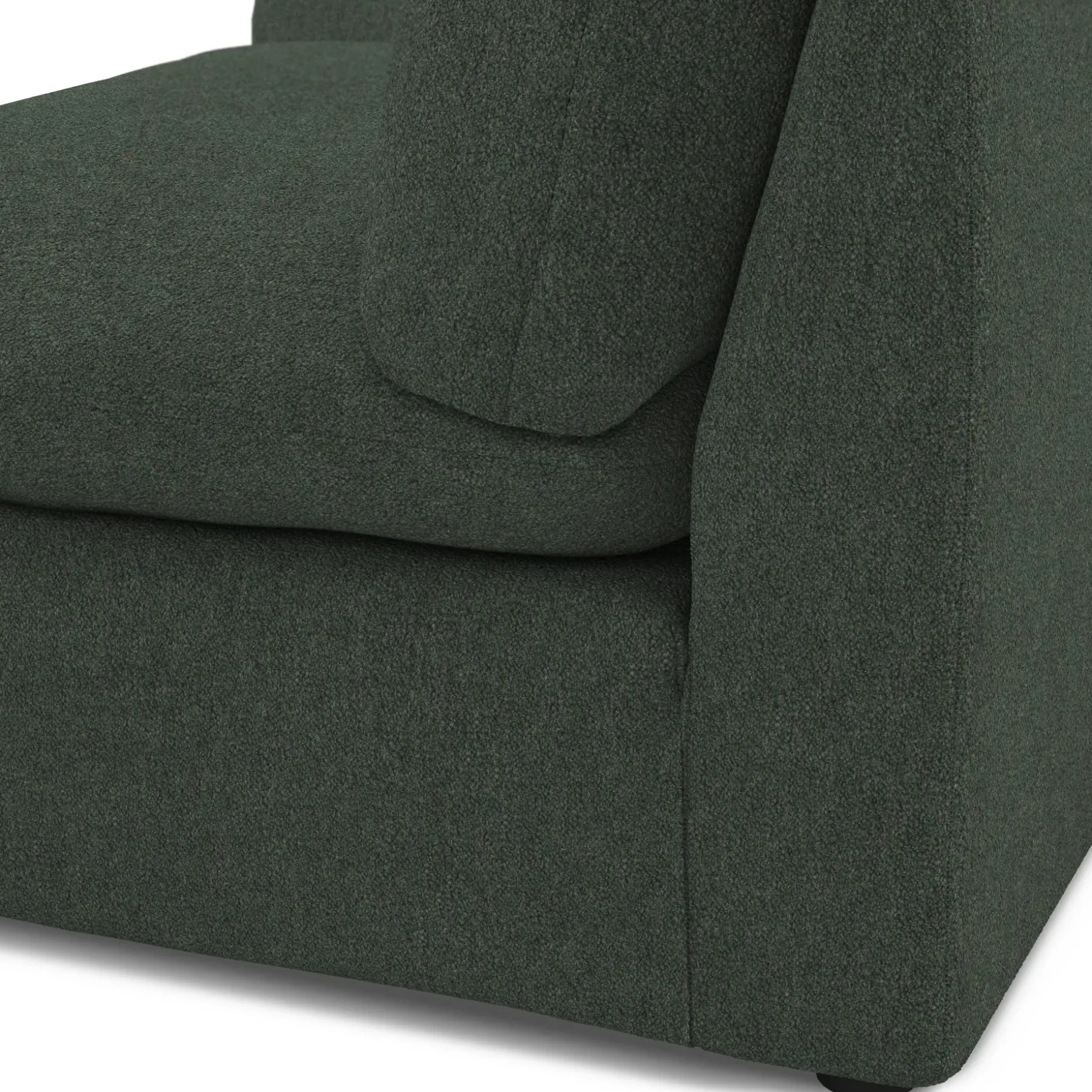 Leigh 46" Right Arm Module - Green Wool Bouclé