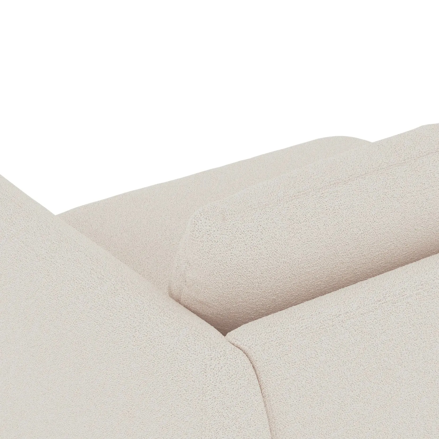 Leigh 46" Right Arm Module - Ivory Wool Bouclé