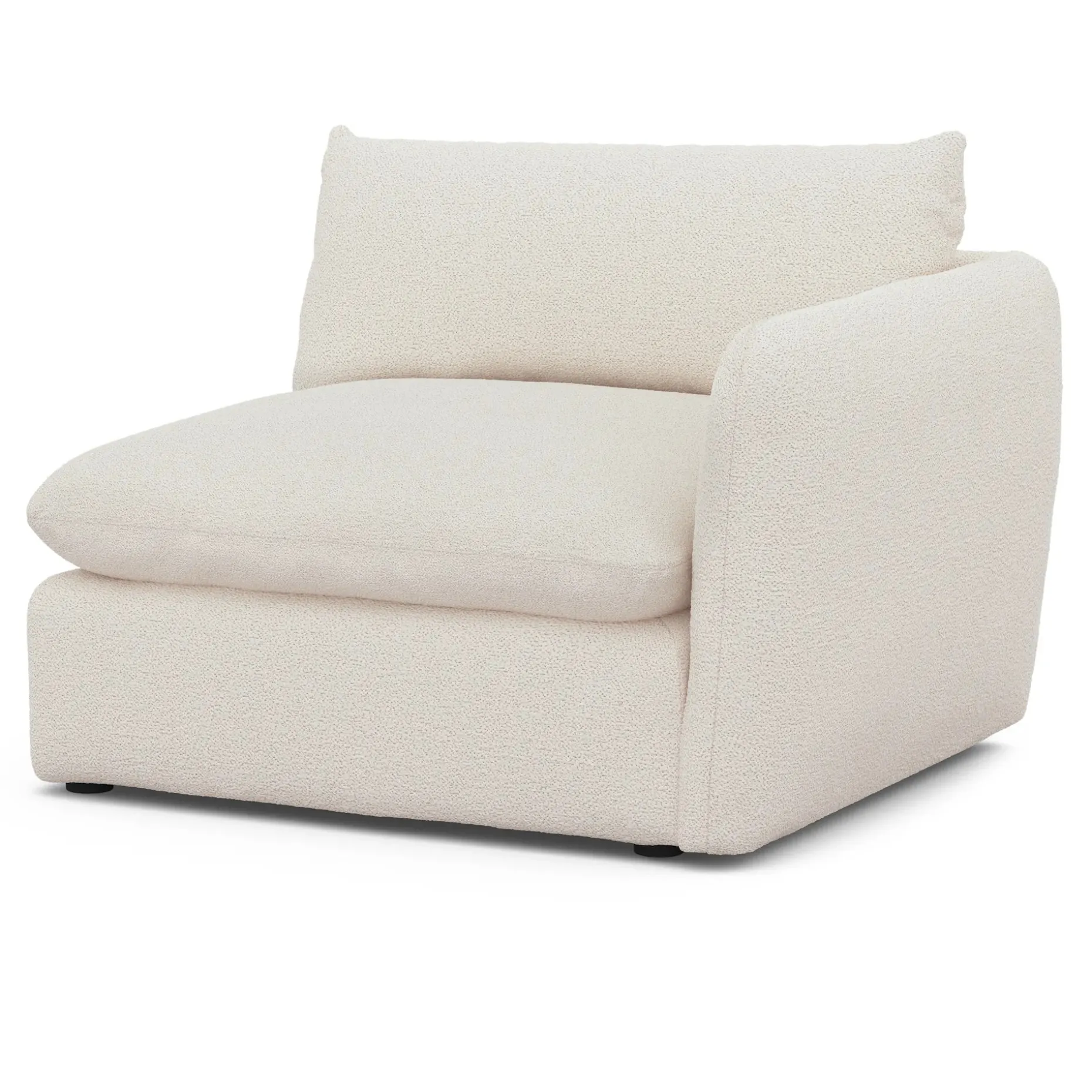 Leigh 46" Right Arm Module - Ivory Wool Bouclé