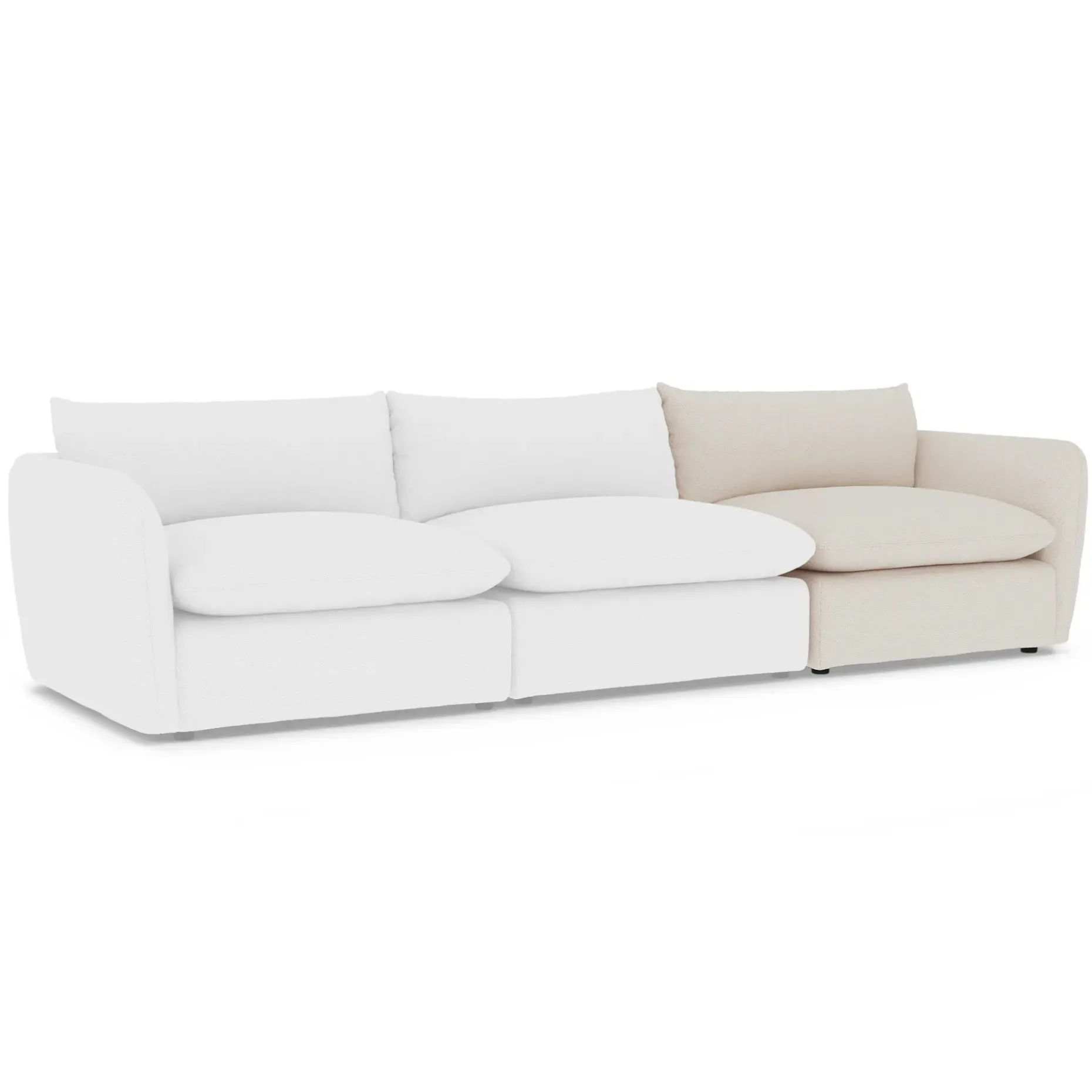 Leigh 46" Right Arm Module - Ivory Wool Bouclé