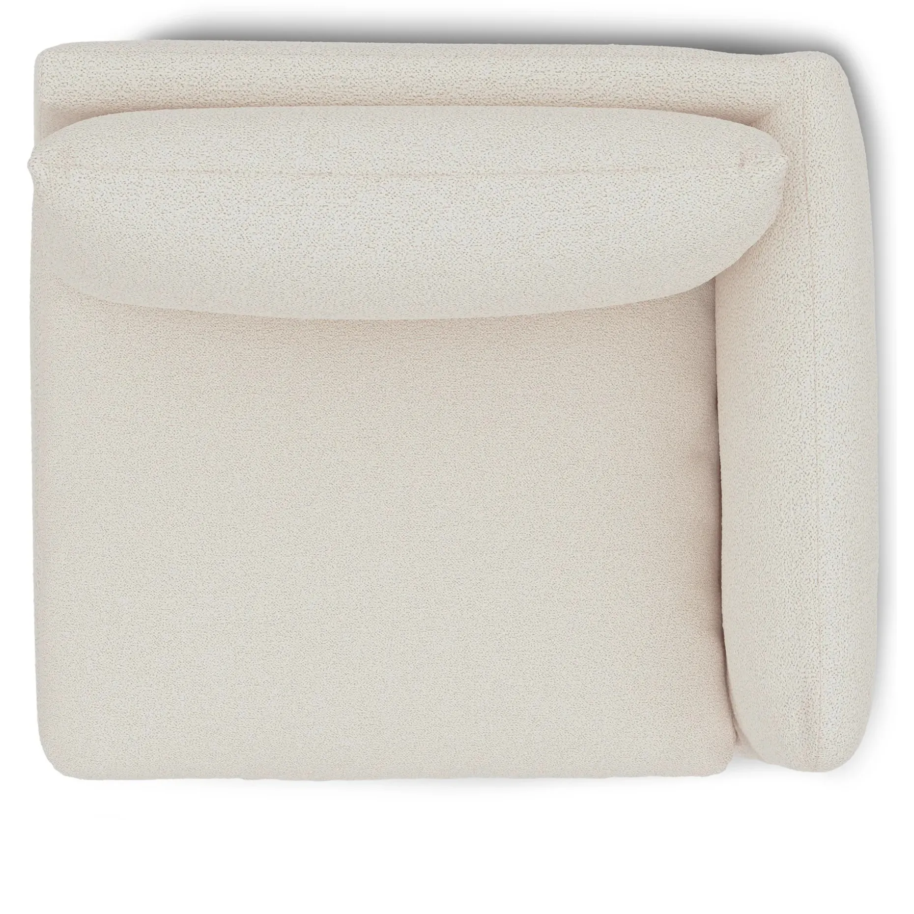 Leigh 46" Right Arm Module - Ivory Wool Bouclé
