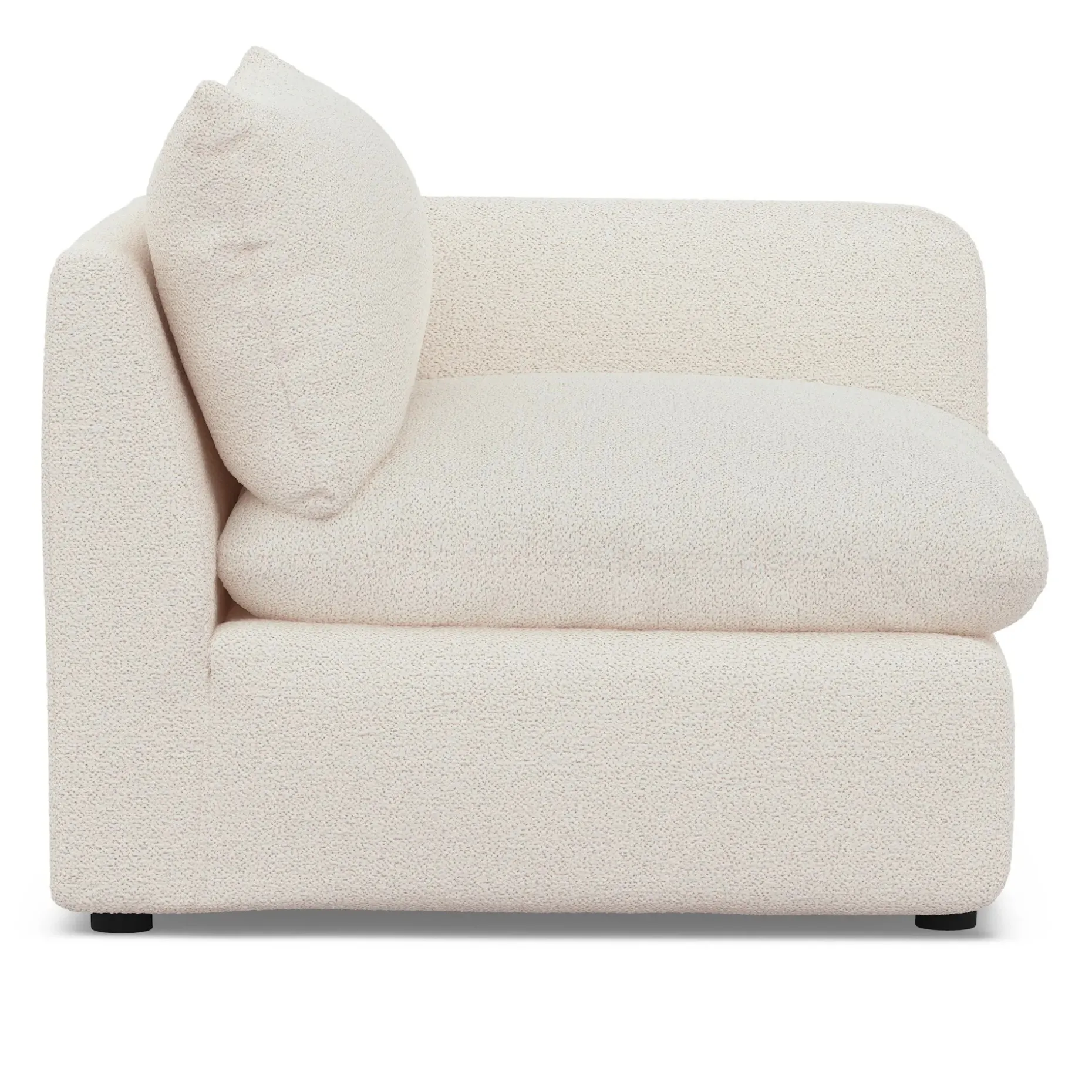 Leigh 46" Right Arm Module - Ivory Wool Bouclé