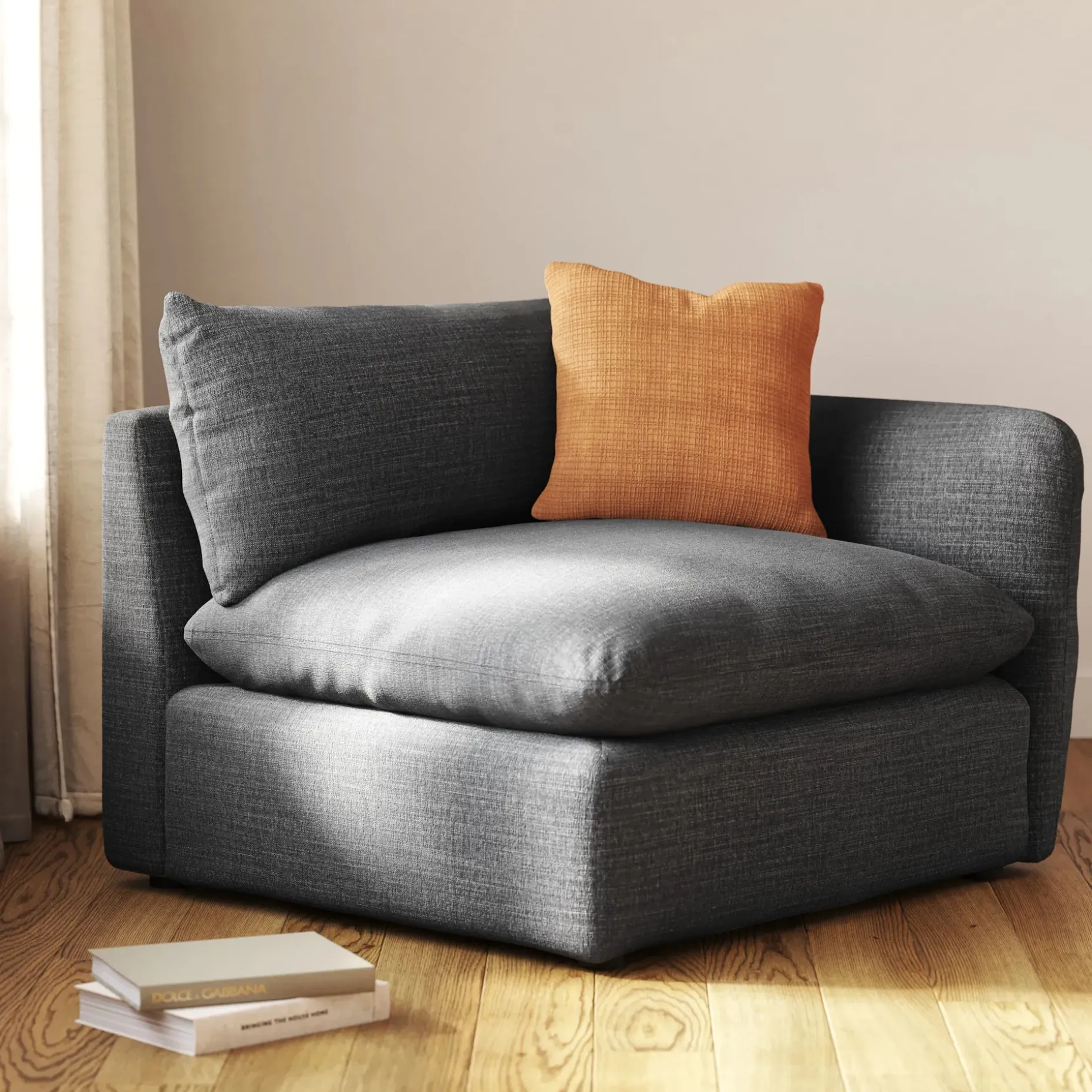 Leigh 46" Right Arm Module - Napa Charcoal