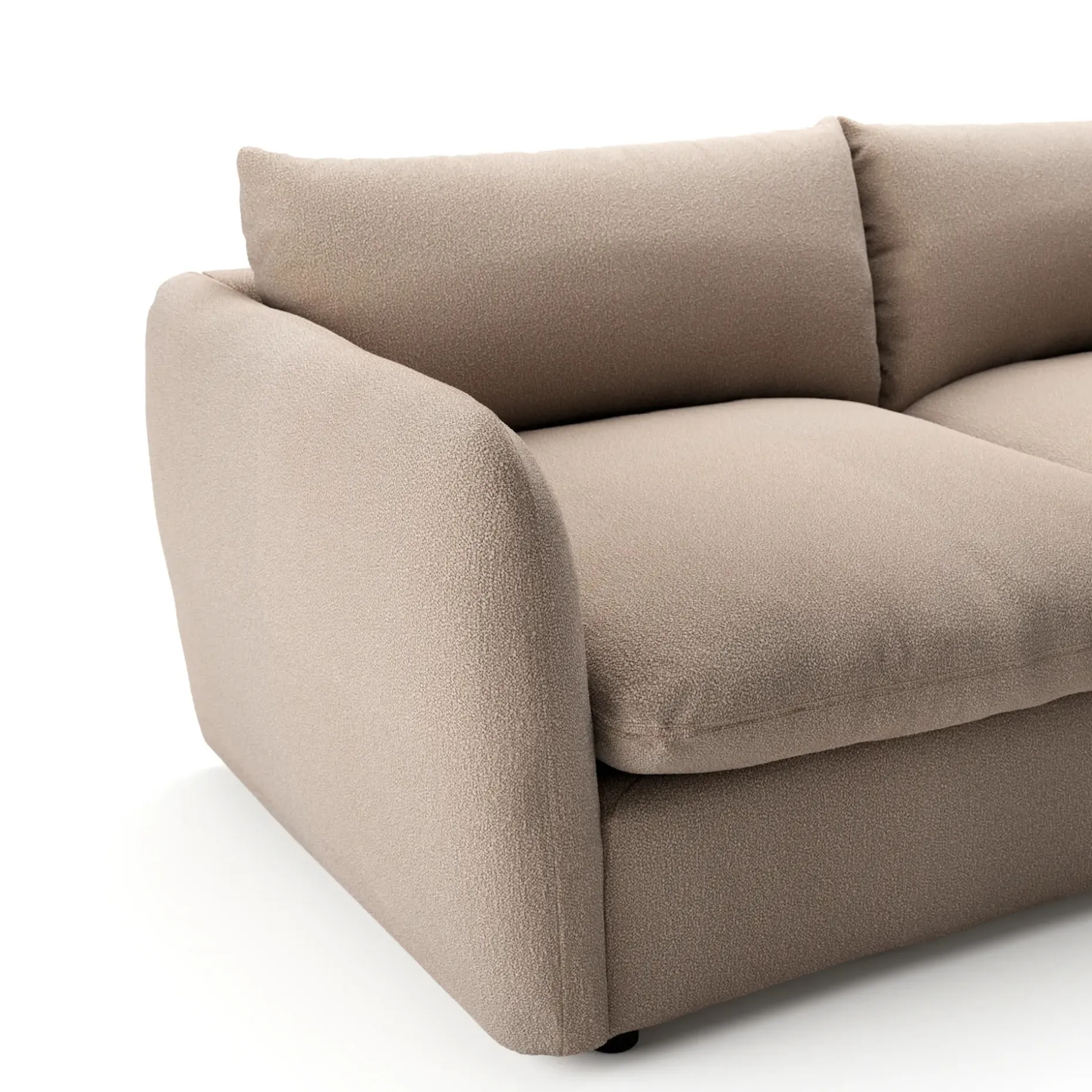 Leigh 86" Sofa Bed - Sandstone Wool Bouclé