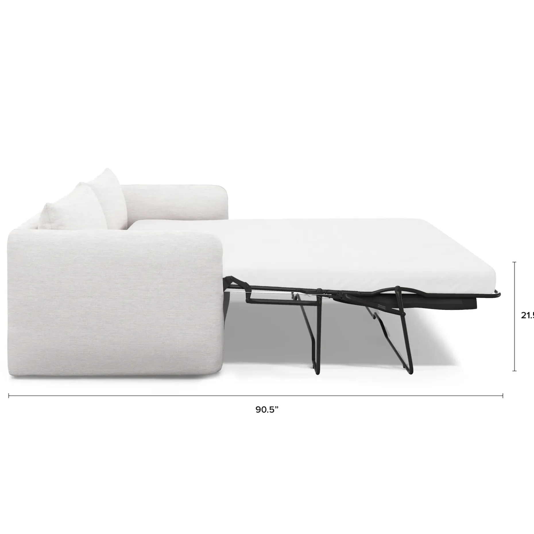 Leigh 86" Sofa Bed - Silver Ivory