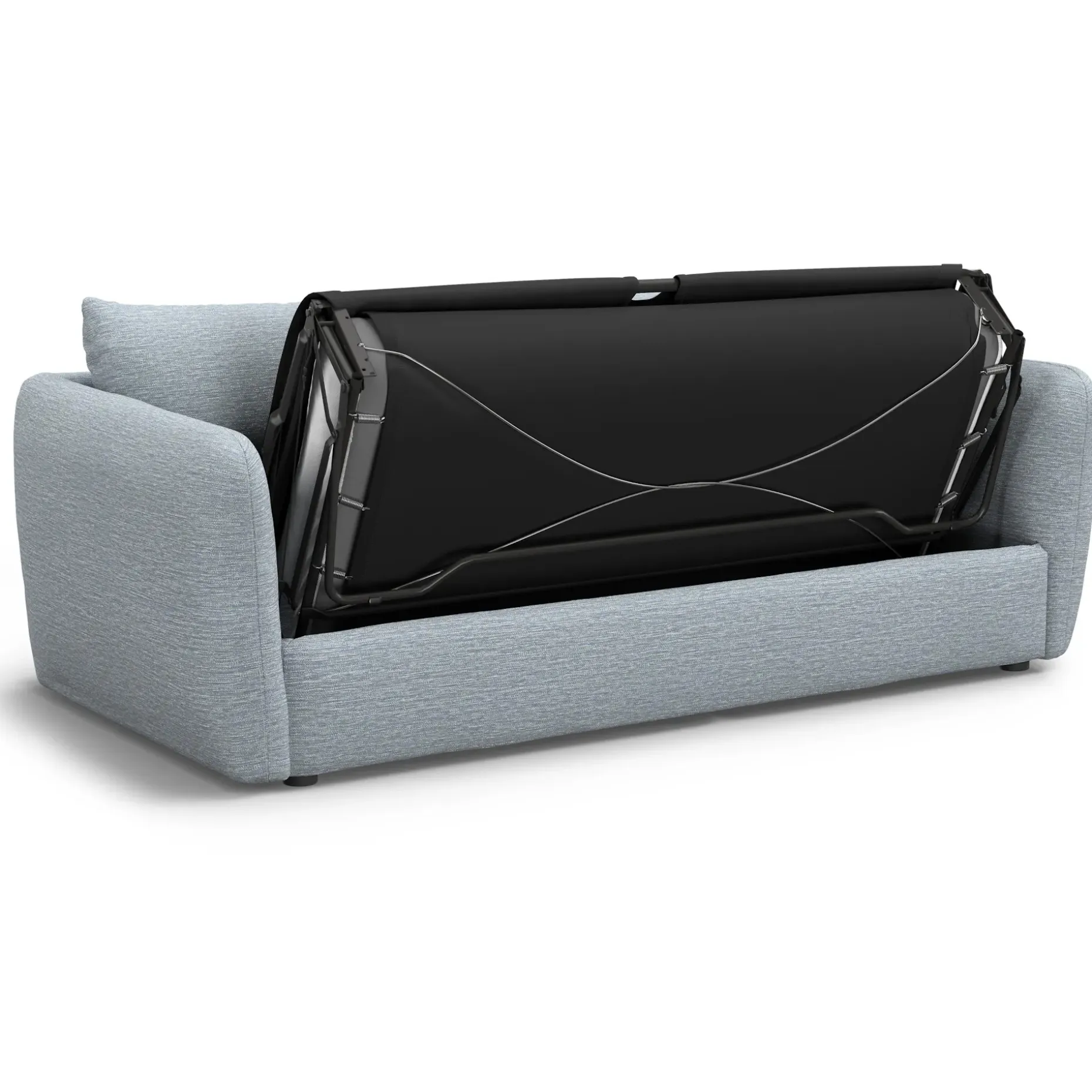 Leigh 86" Sofa Bed - Silver Light Blue