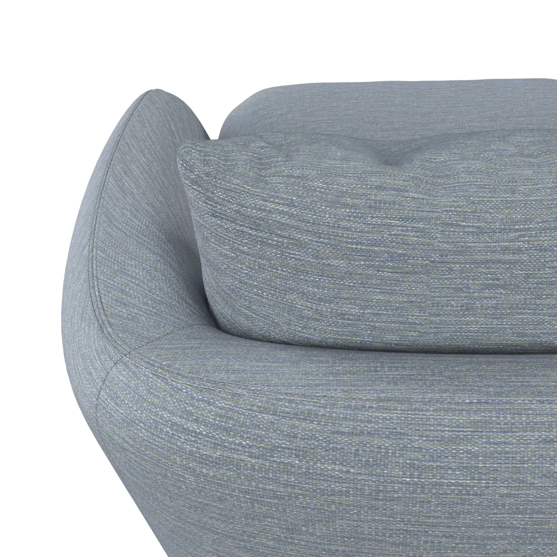 Leigh 33" Swivel Lounge Chair - Silver Light Blue