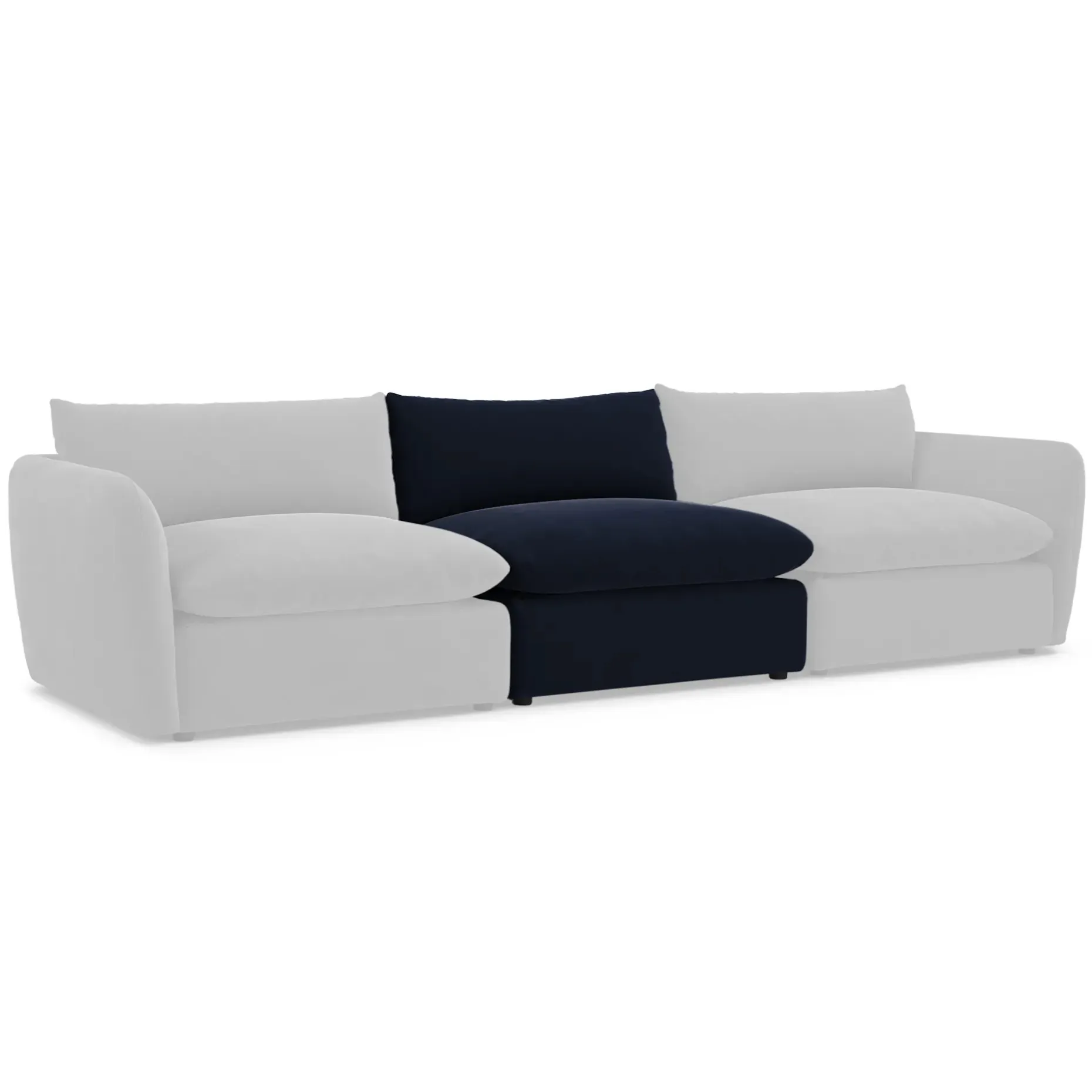Leigh 39.5" Velvet Armless Chair Module - Hale Ink