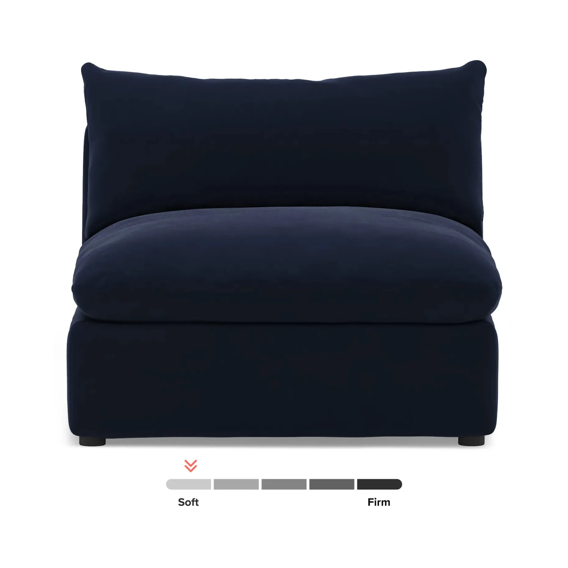 Leigh 39.5" Velvet Armless Chair Module - Hale Ink