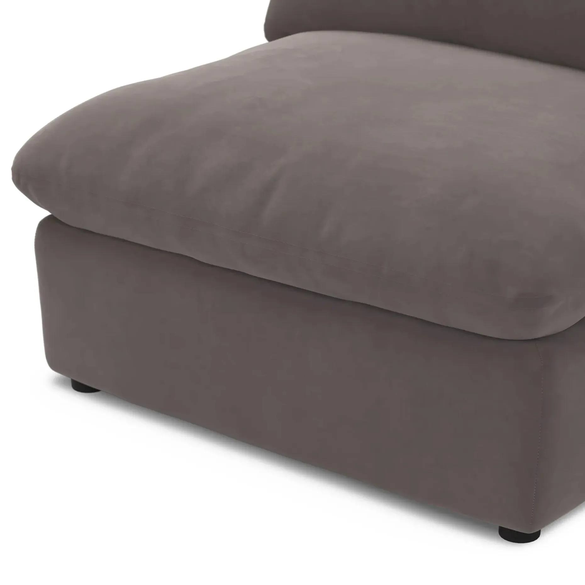 Leigh 39.5" Velvet Armless Chair Module - Hale Warm Gray
