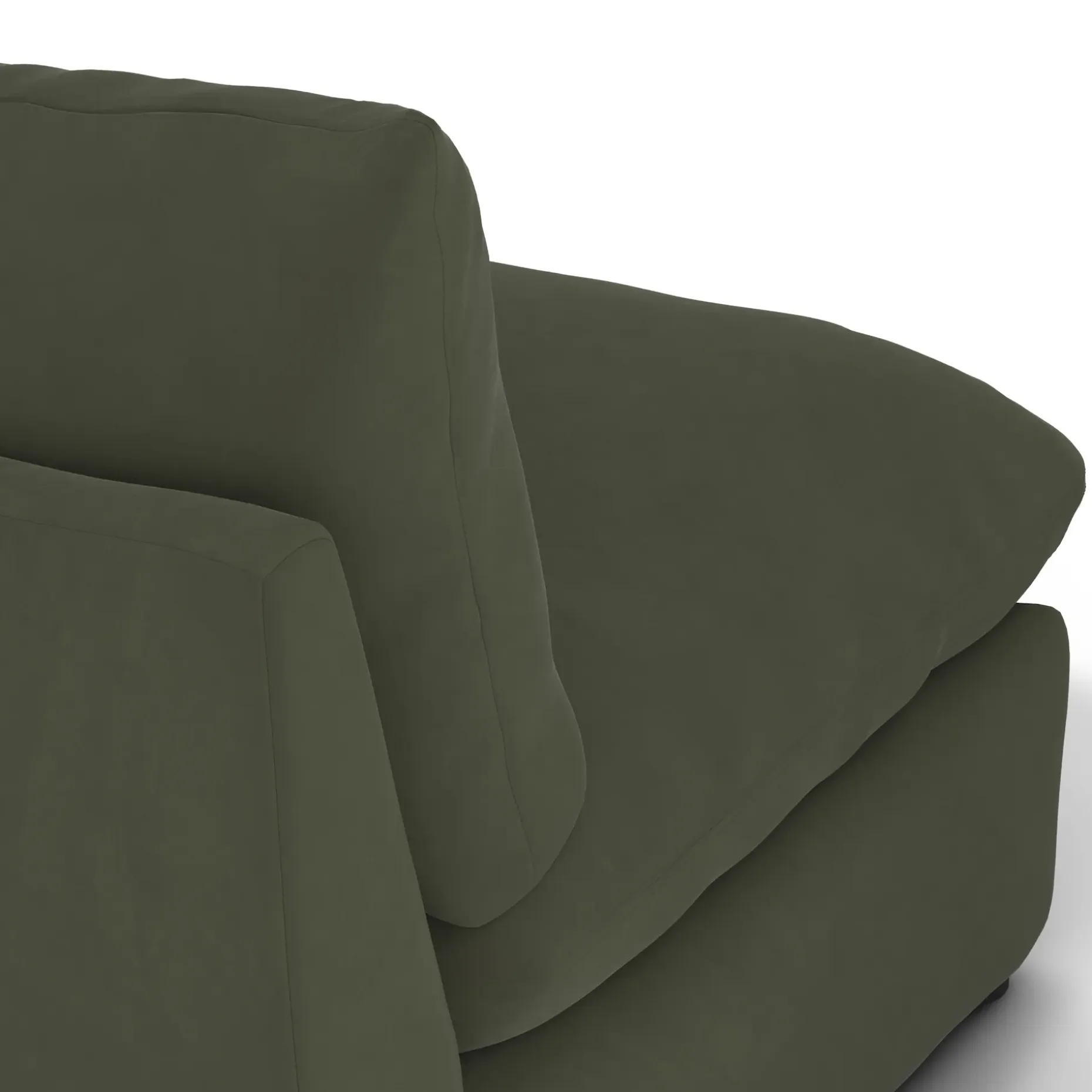 Leigh 118" Velvet Armless Modular Sofa - Hale Fir Green