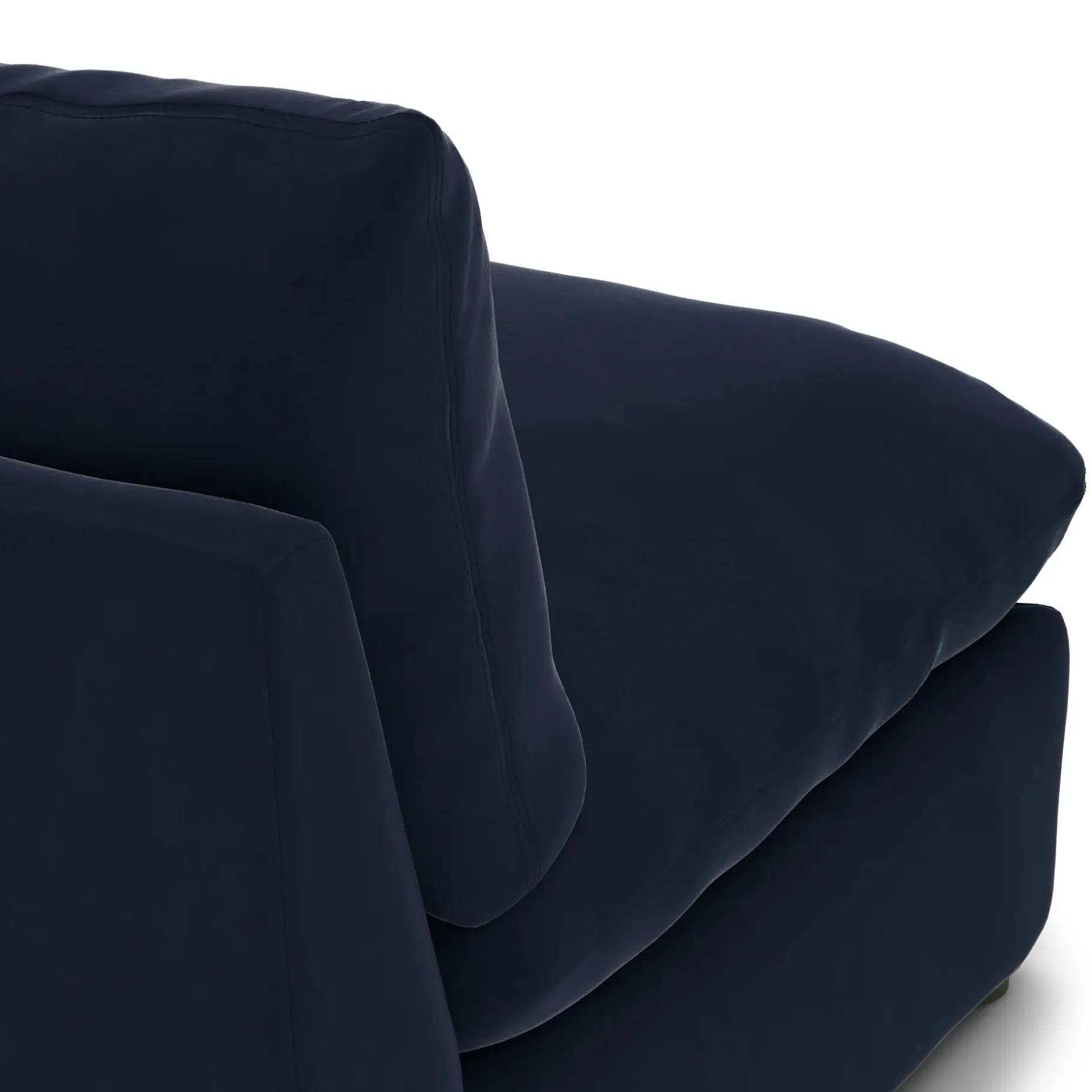 Leigh 118" Velvet Armless Modular Sofa - Hale Ink