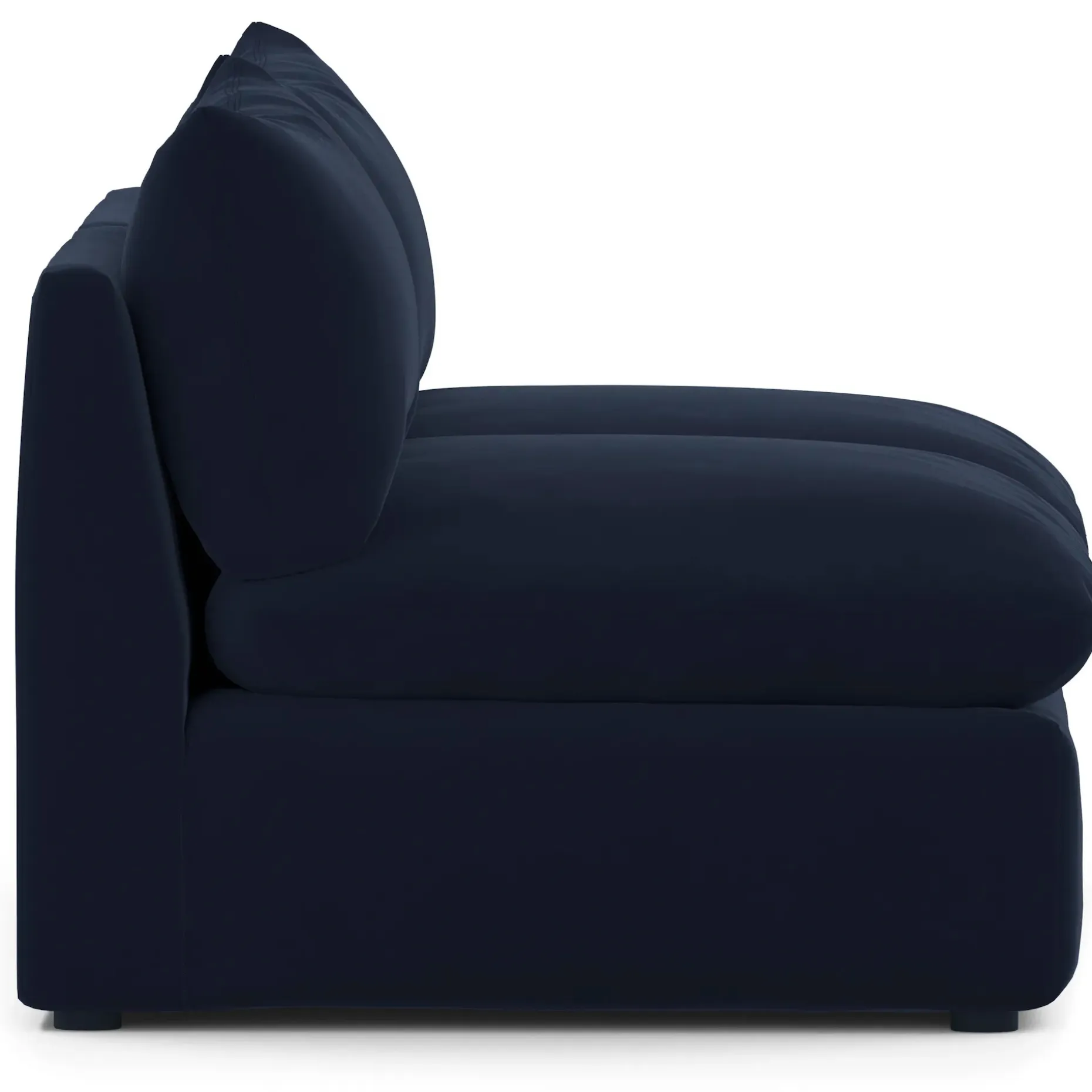 Leigh 79" Velvet Armless Modular Sofa - Hale Ink