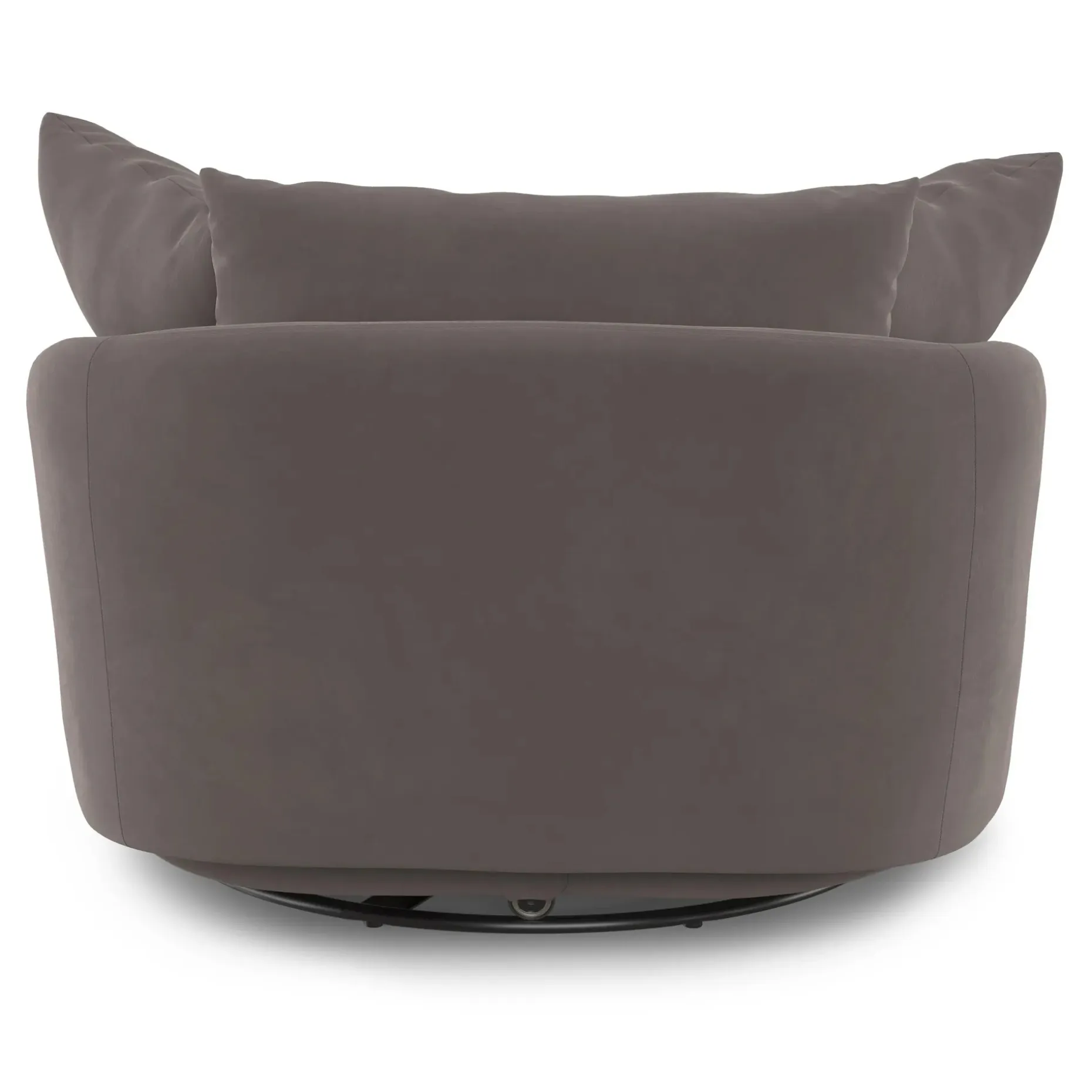 Leigh 47" Velvet Grand Swivel Lounge Chair - Hale Warm Gray