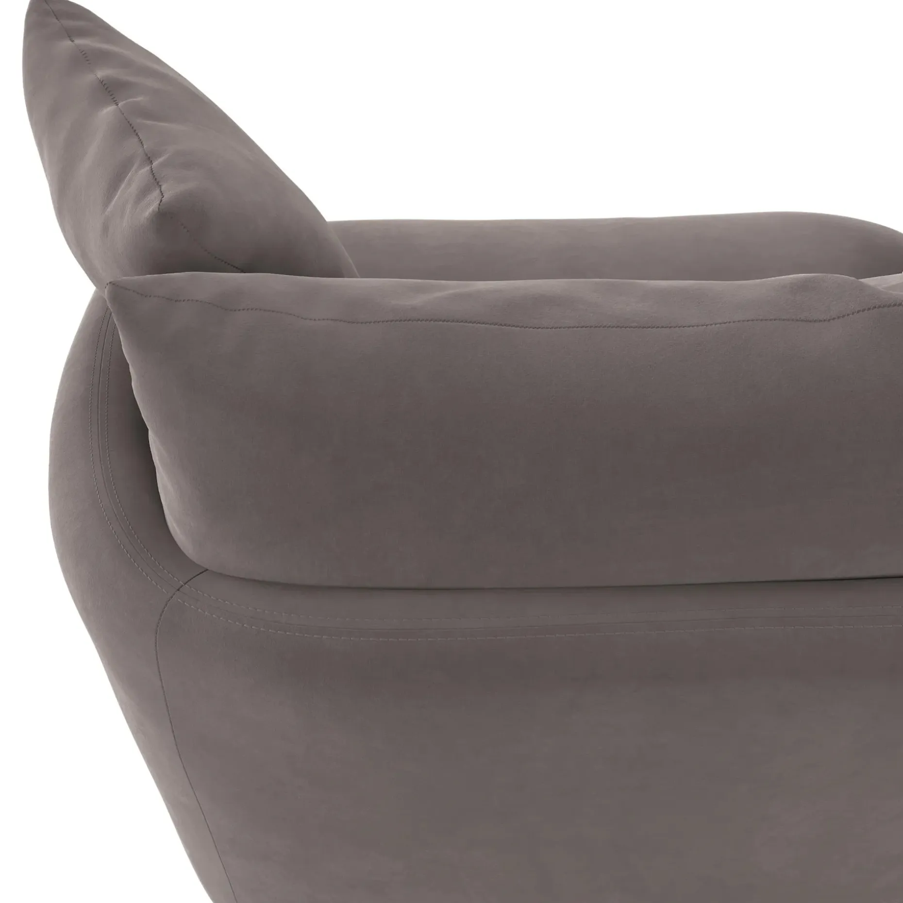 Leigh 47" Velvet Grand Swivel Lounge Chair - Hale Warm Gray
