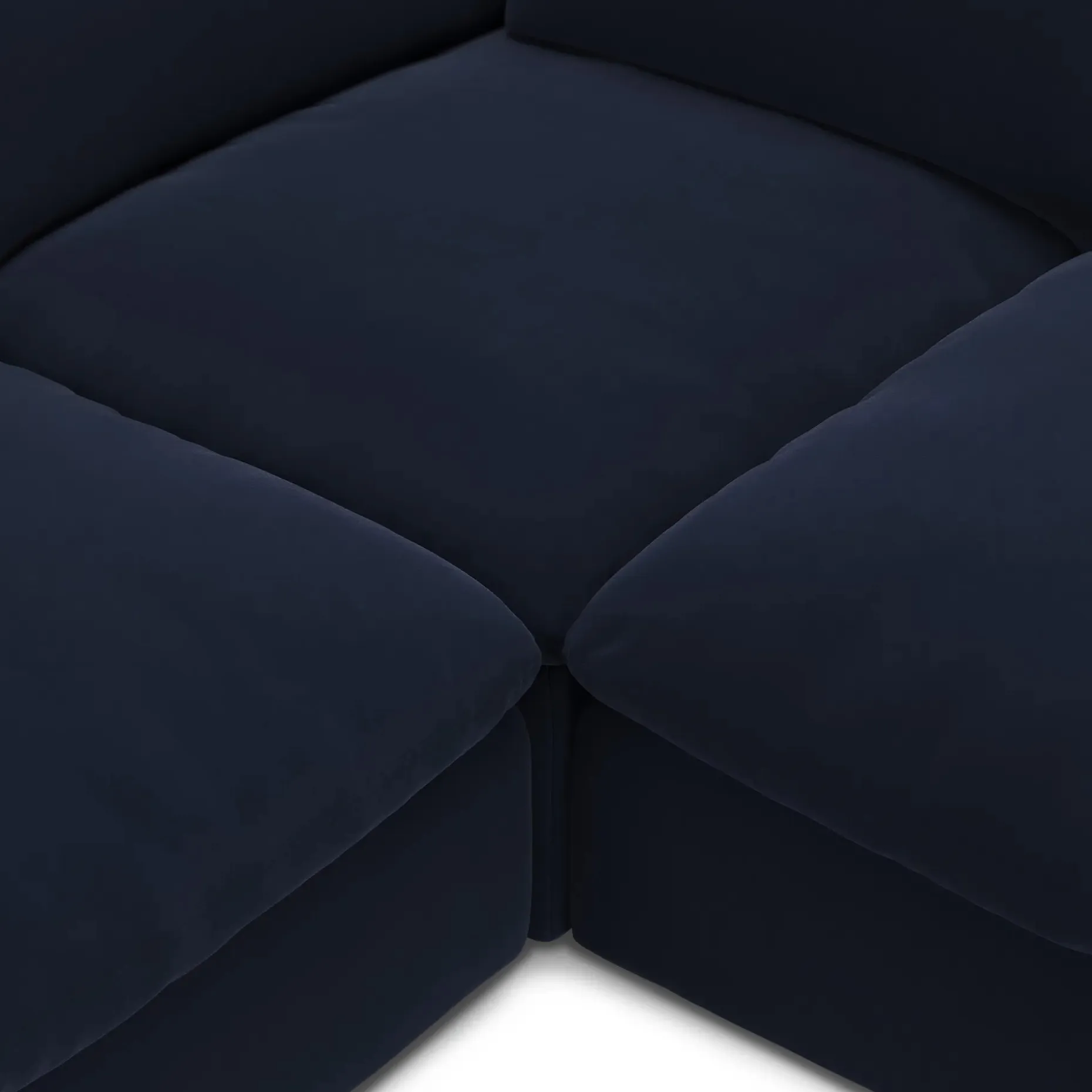 Leigh 126" Velvet Modular Corner Sectional - Hale Ink