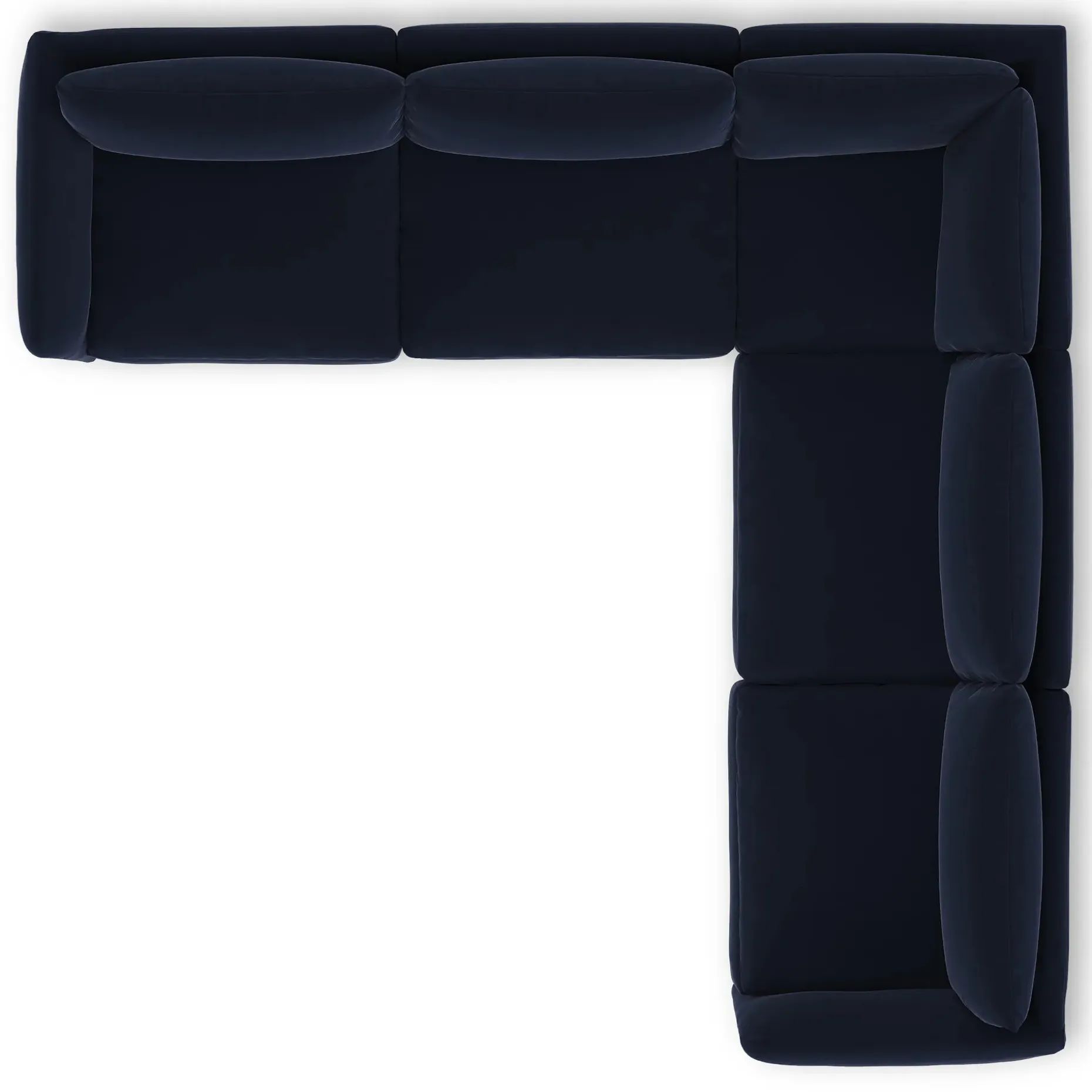 Leigh 126" Velvet Modular Corner Sectional - Hale Ink