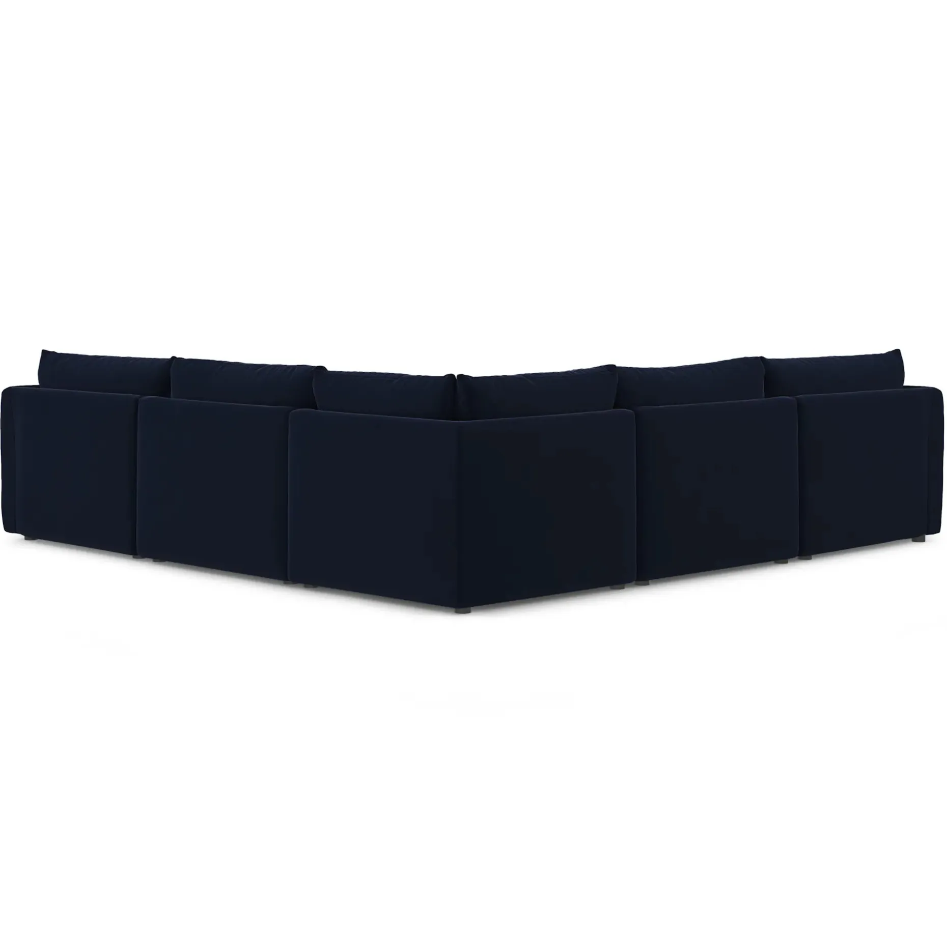 Leigh 126" Velvet Modular Corner Sectional - Hale Ink