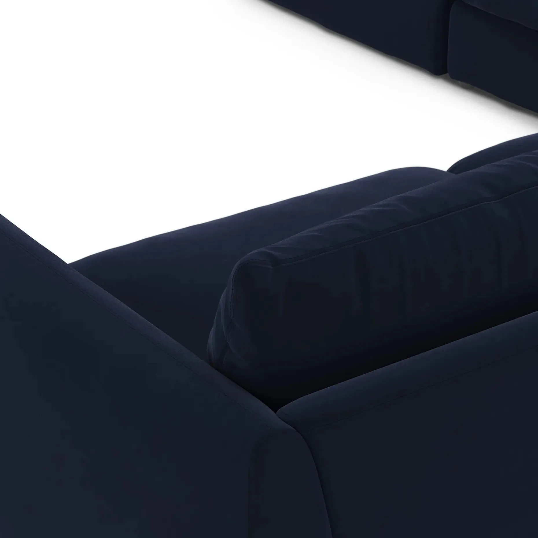 Leigh 126" Velvet Modular Corner Sectional - Hale Ink
