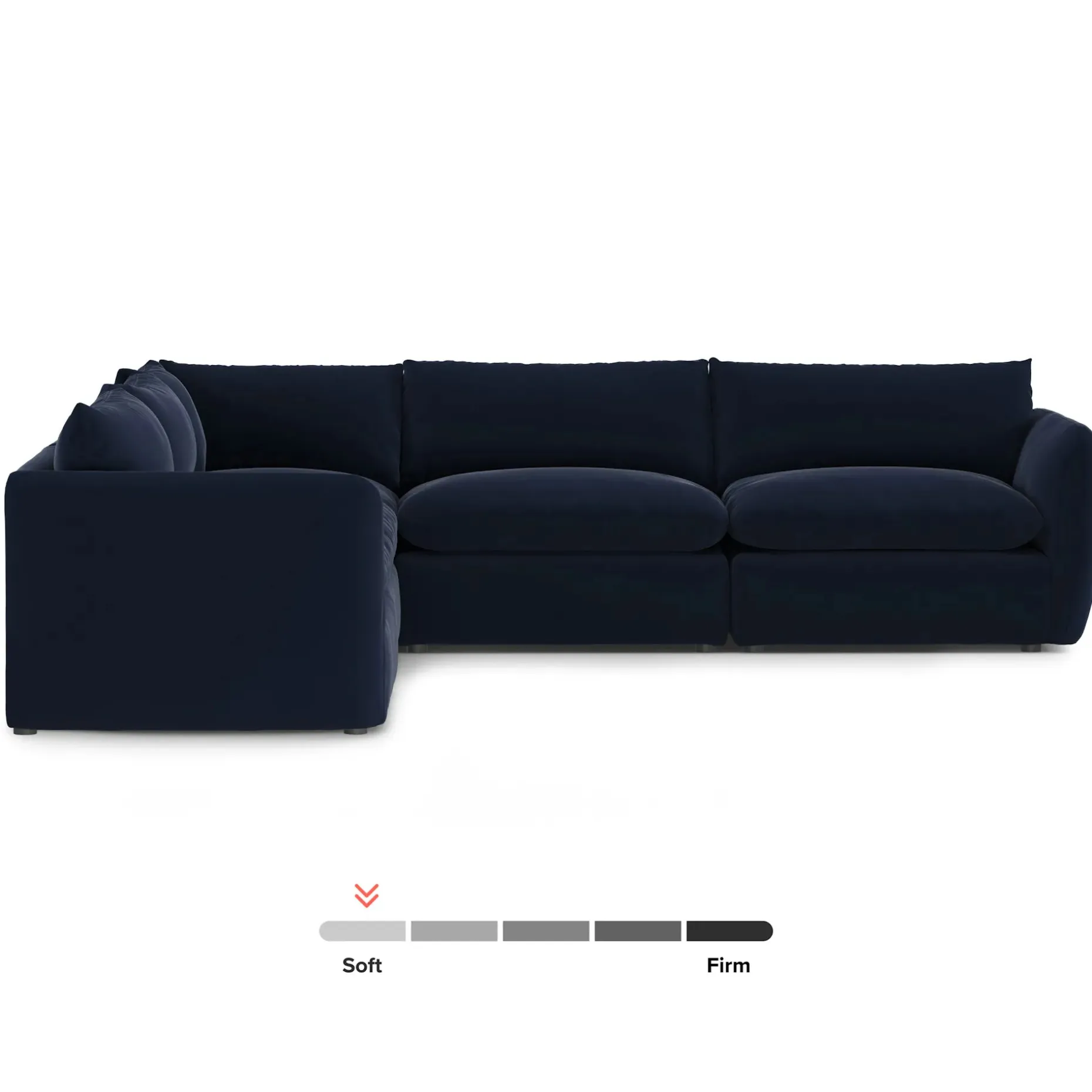 Leigh 126" Velvet Modular Corner Sectional - Hale Ink