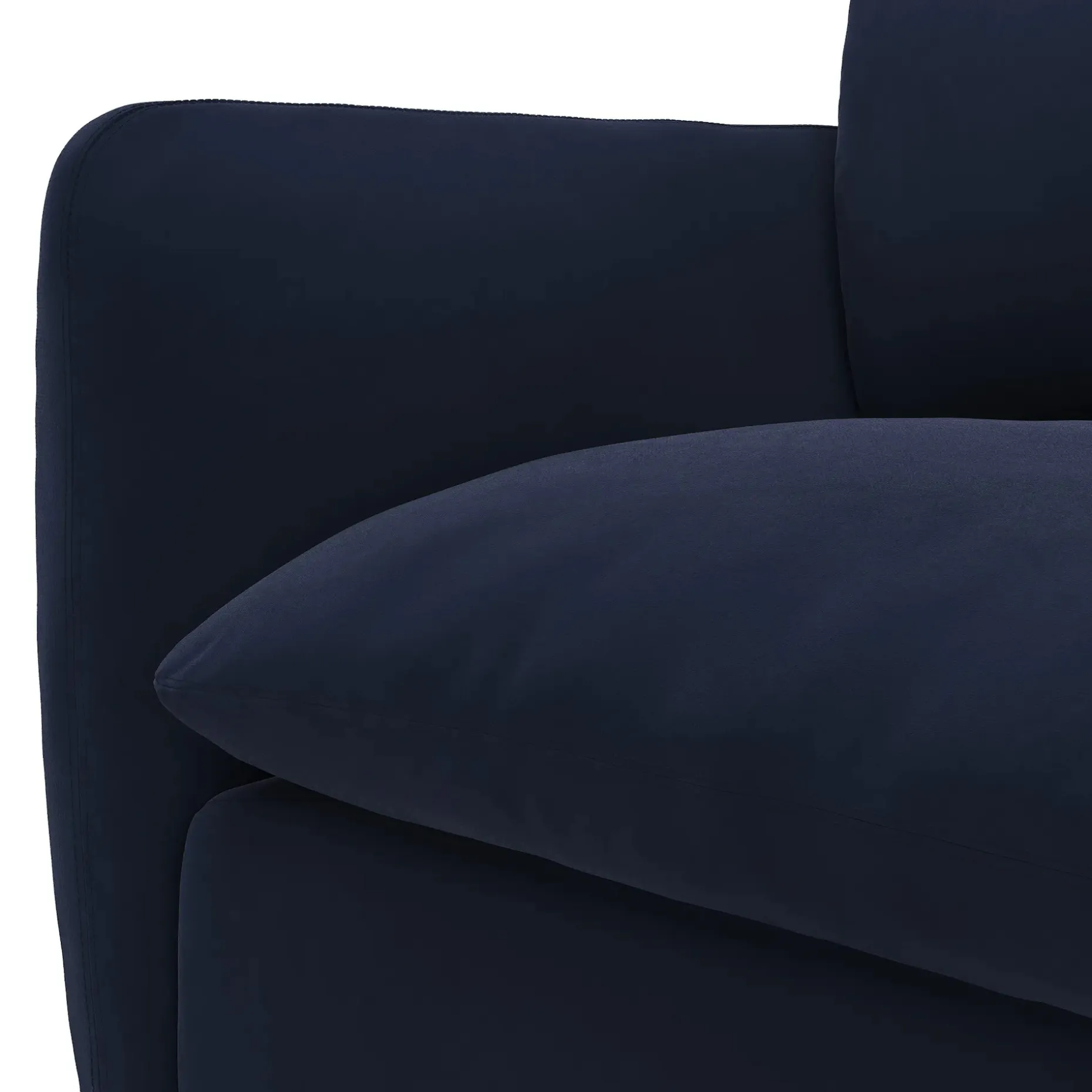 Leigh 126" Velvet Modular Corner Sectional - Hale Ink