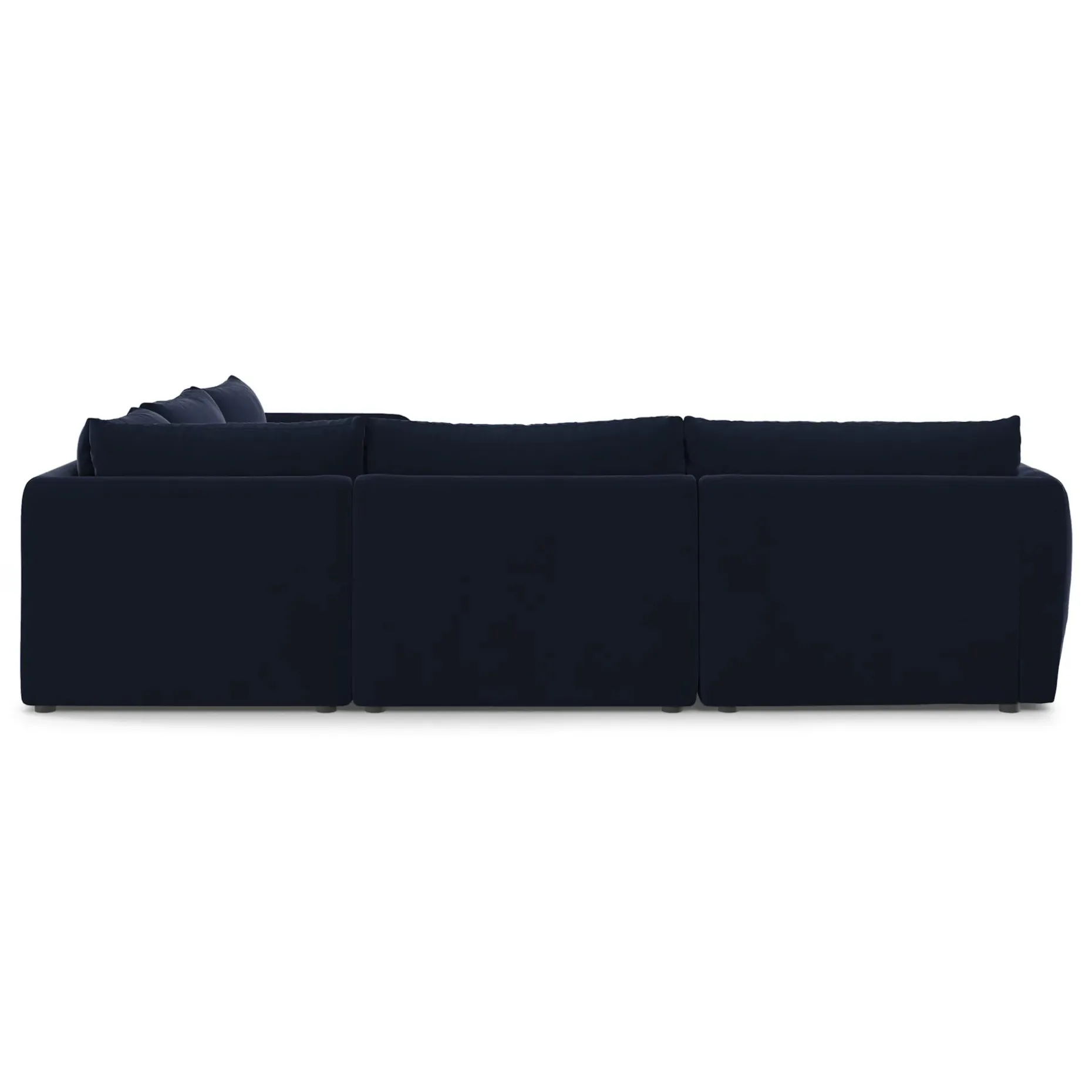 Leigh 126" Velvet Modular Corner Sectional - Hale Ink