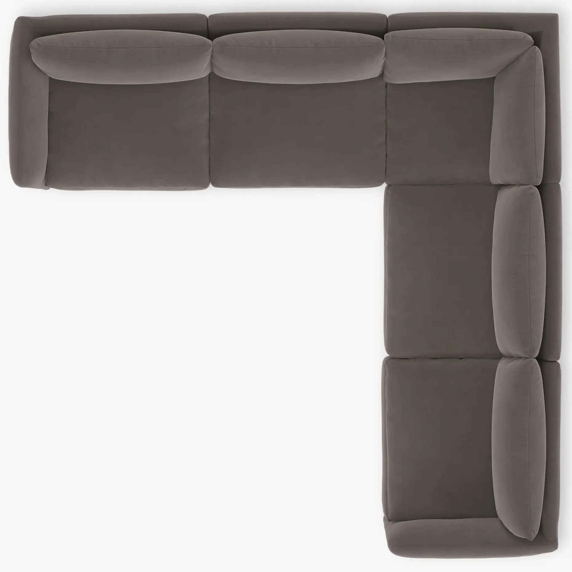 Leigh 126" Velvet Modular Corner Sectional - Hale Warm Gray