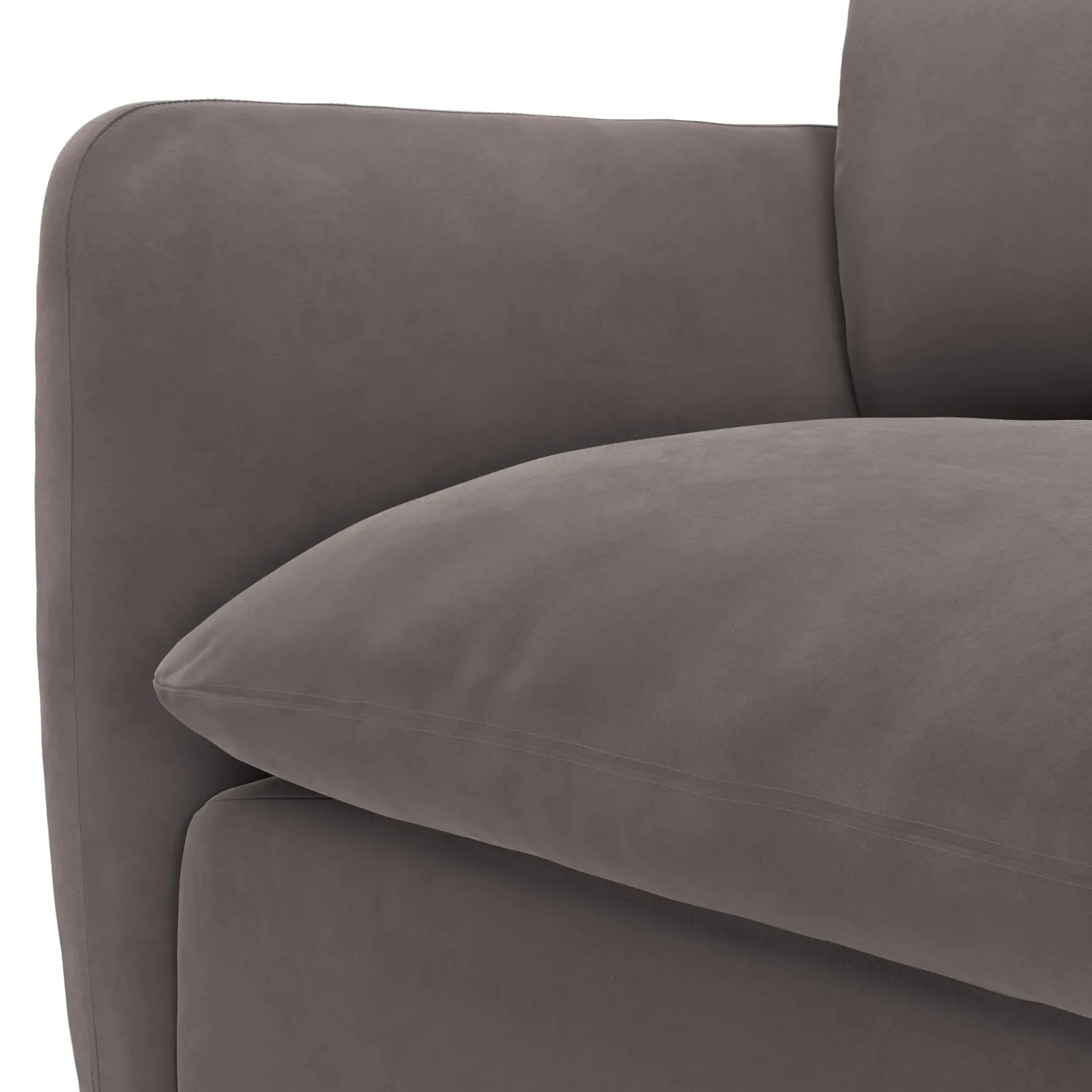 Leigh 126" Velvet Modular Corner Sectional - Hale Warm Gray
