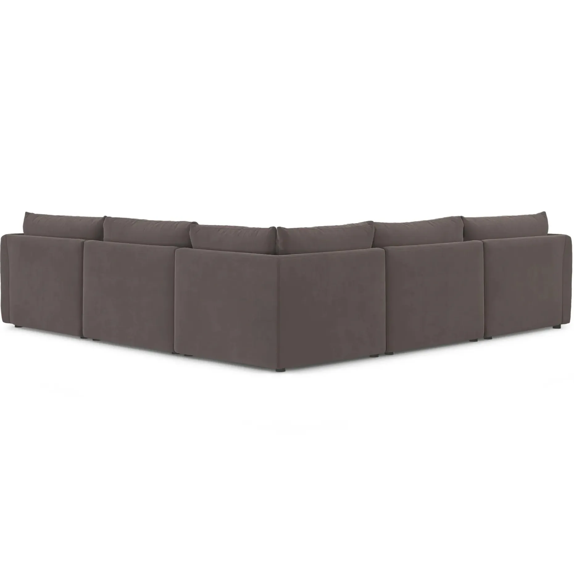 Leigh 126" Velvet Modular Corner Sectional - Hale Warm Gray
