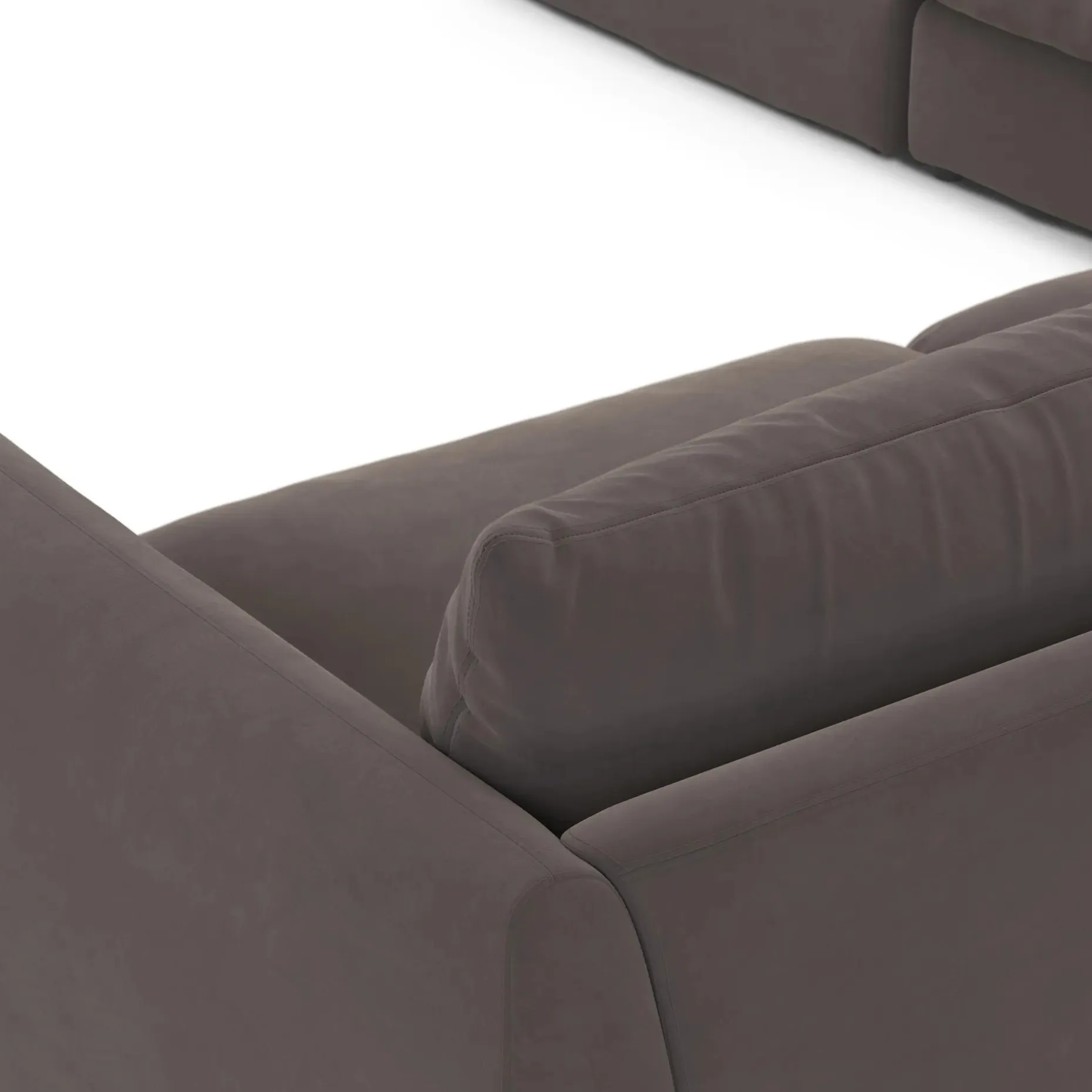 Leigh 126" Velvet Modular Corner Sectional - Hale Warm Gray