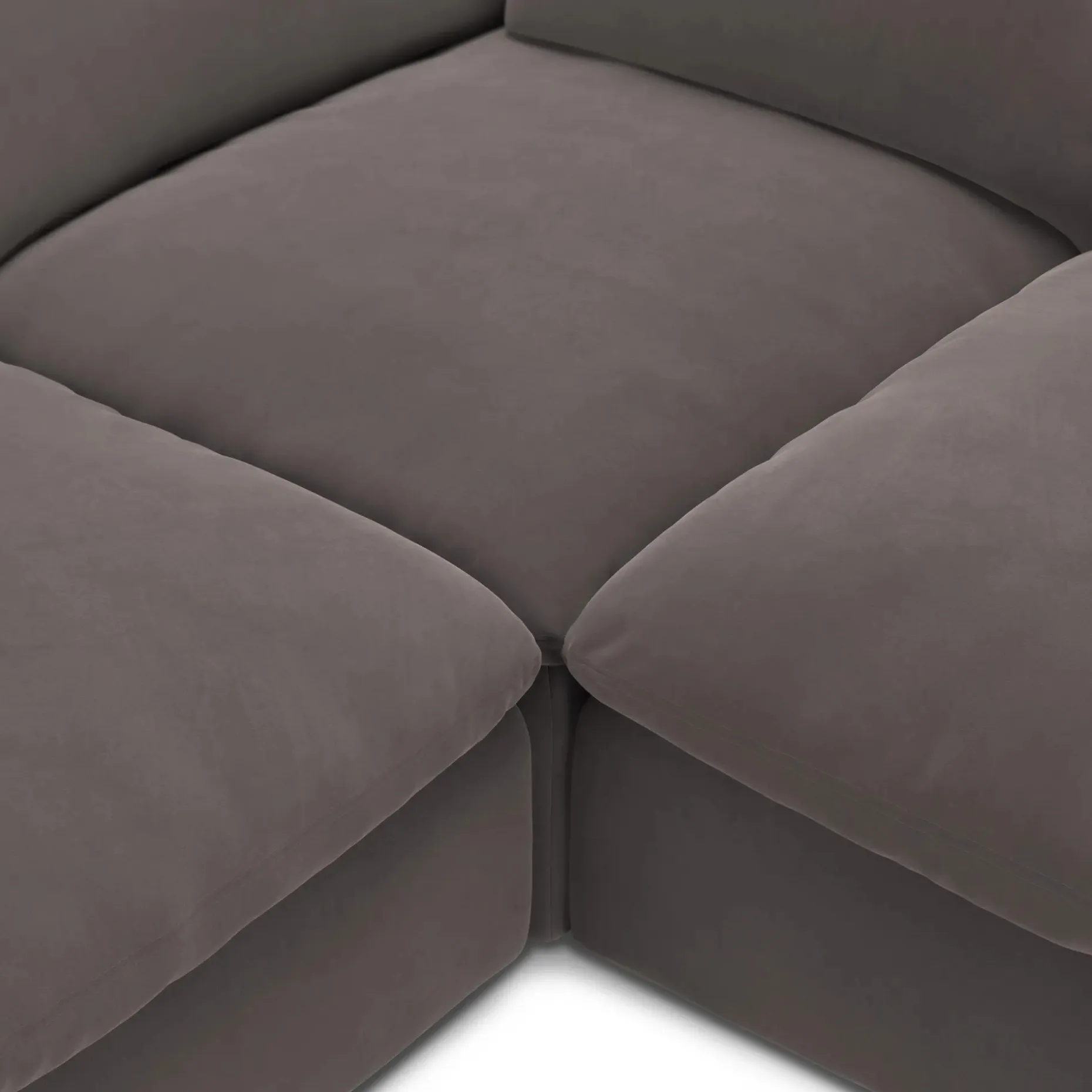 Leigh 126" Velvet Modular Corner Sectional - Hale Warm Gray