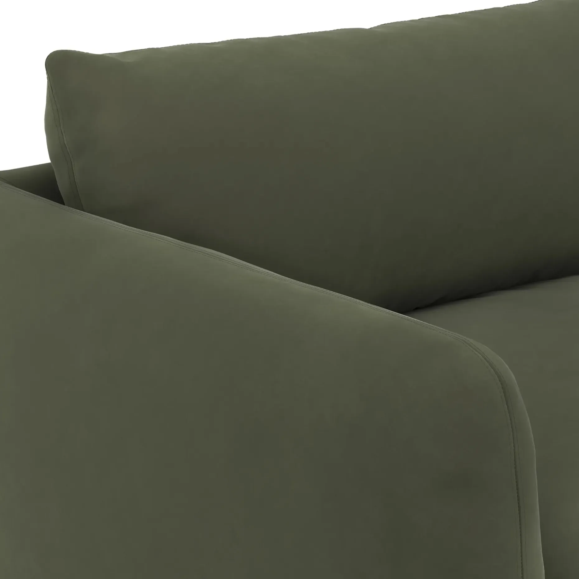 Leigh 87" Velvet Modular Corner Sectional - Hale Fir Green